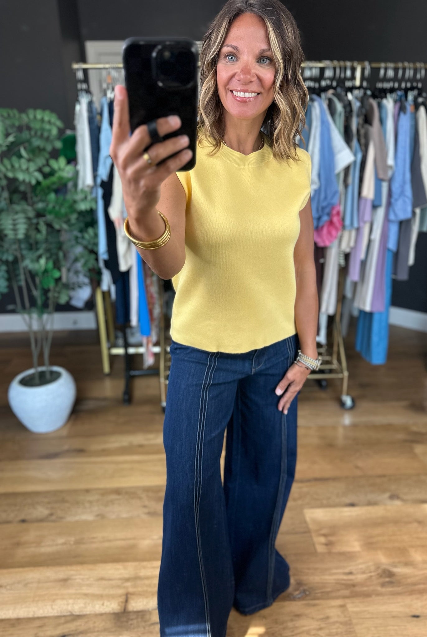 Everyone But You Knit Top-Short Sleeves-Entro-Anna Kaytes Boutique, Women's Fashion Boutique in Grinnell, Iowa