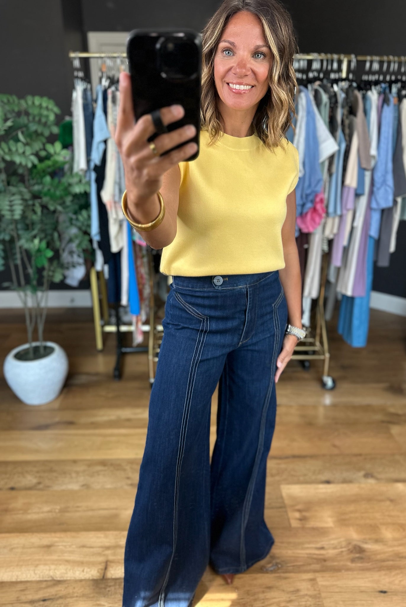 Everyone But You Knit Top-Short Sleeves-Entro-Anna Kaytes Boutique, Women's Fashion Boutique in Grinnell, Iowa