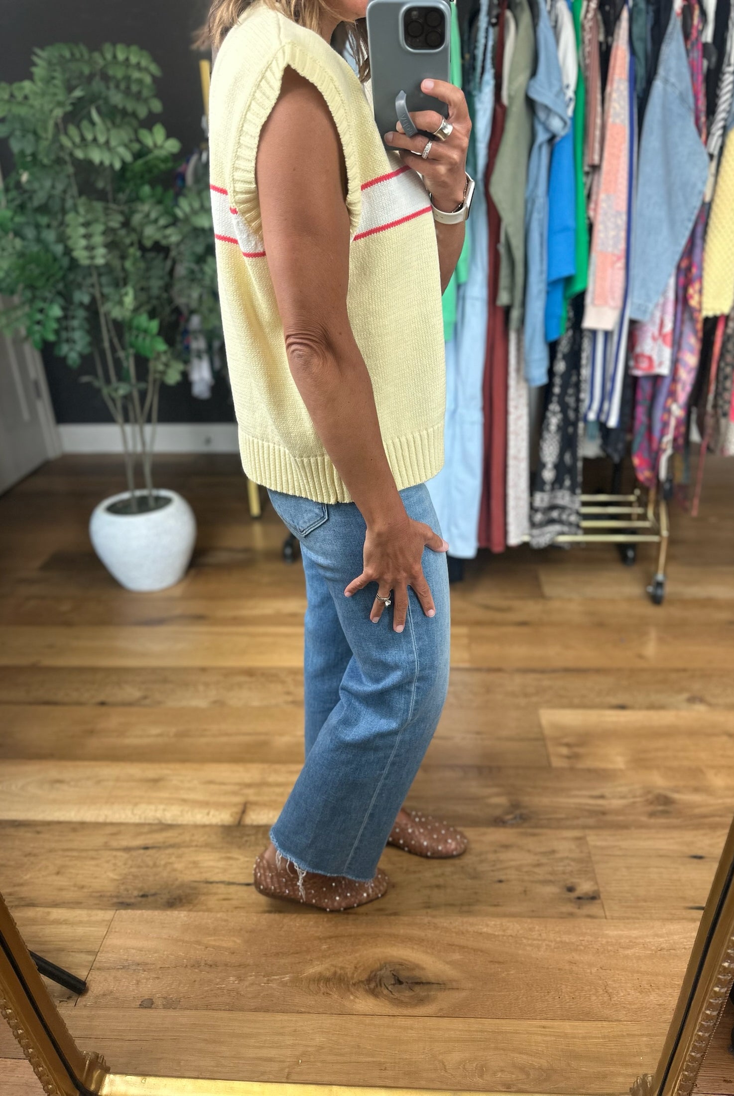 More Often Stripe-Detail Knit Top-Short Sleeves-Wishlist-Anna Kaytes Boutique, Women's Fashion Boutique in Grinnell, Iowa