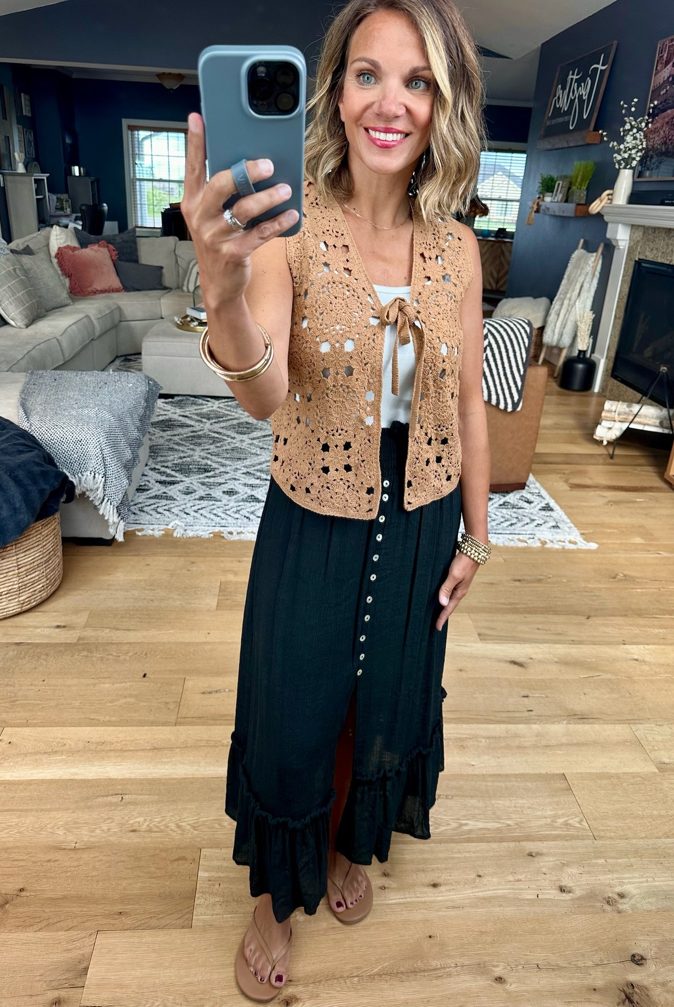 Closet Confession Knit Tie Vest-Wishlist-Anna Kaytes Boutique, Women's Fashion Boutique in Grinnell, Iowa