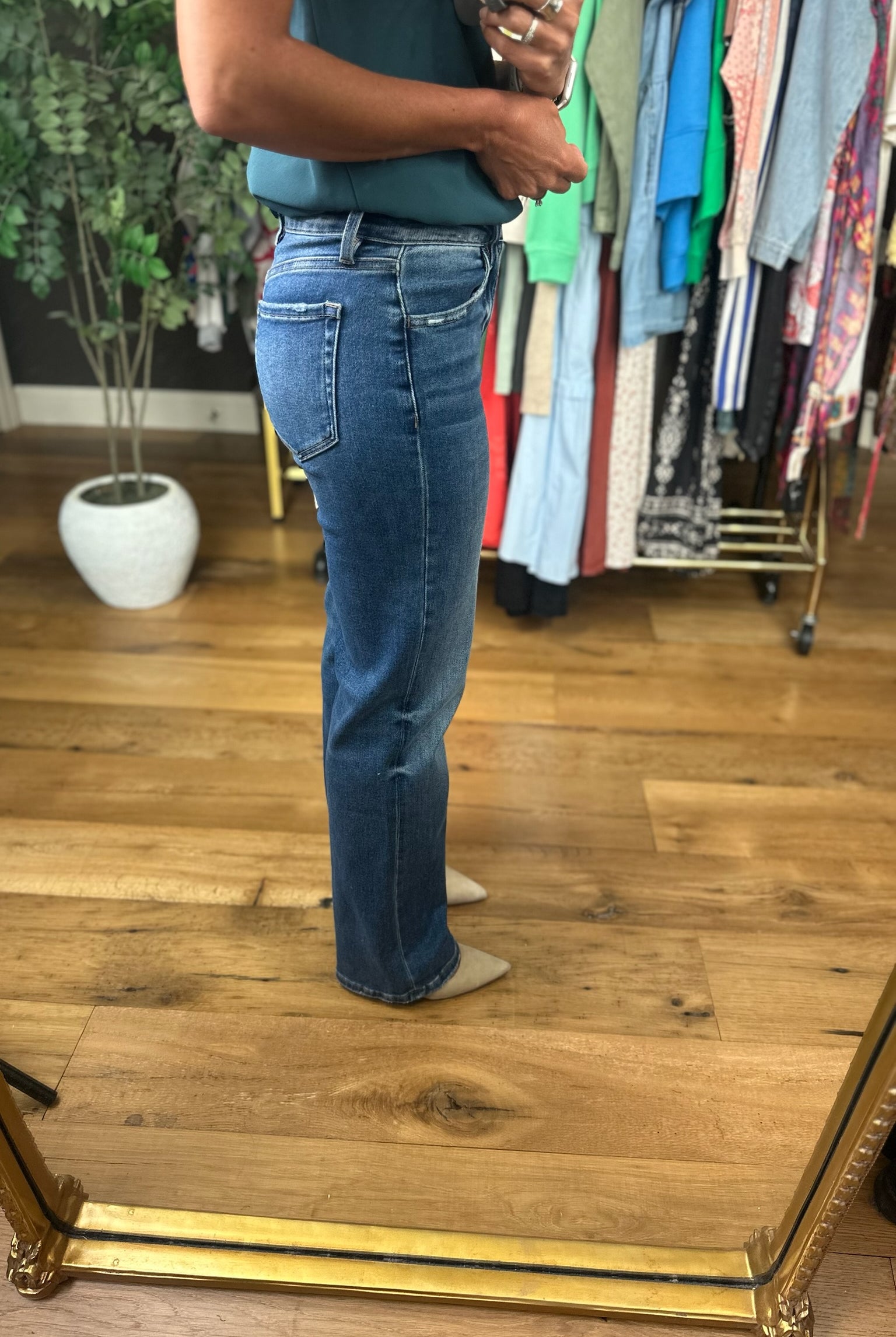 The Leslie High-Rise Slim-Wide Denim-Jeans-Vervet-Anna Kaytes Boutique, Women's Fashion Boutique in Grinnell, Iowa