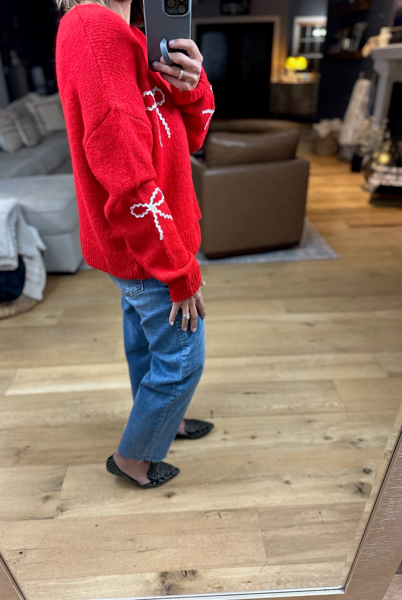 Finishing Touches Bow-Detail Sweater-Sweaters-Wishlist-Anna Kaytes Boutique, Women's Fashion Boutique in Grinnell, Iowa