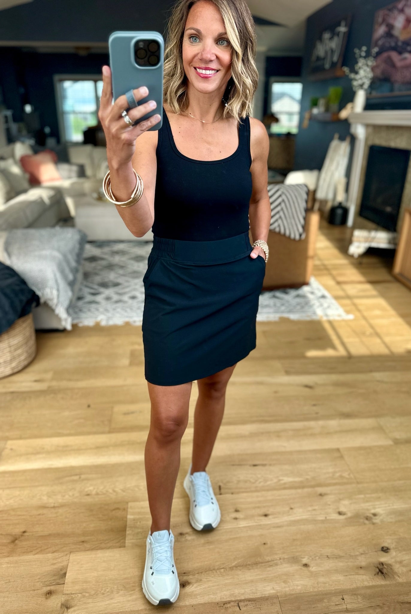 On The Go Pocket Skort-Mono B-Anna Kaytes Boutique, Women's Fashion Boutique in Grinnell, Iowa