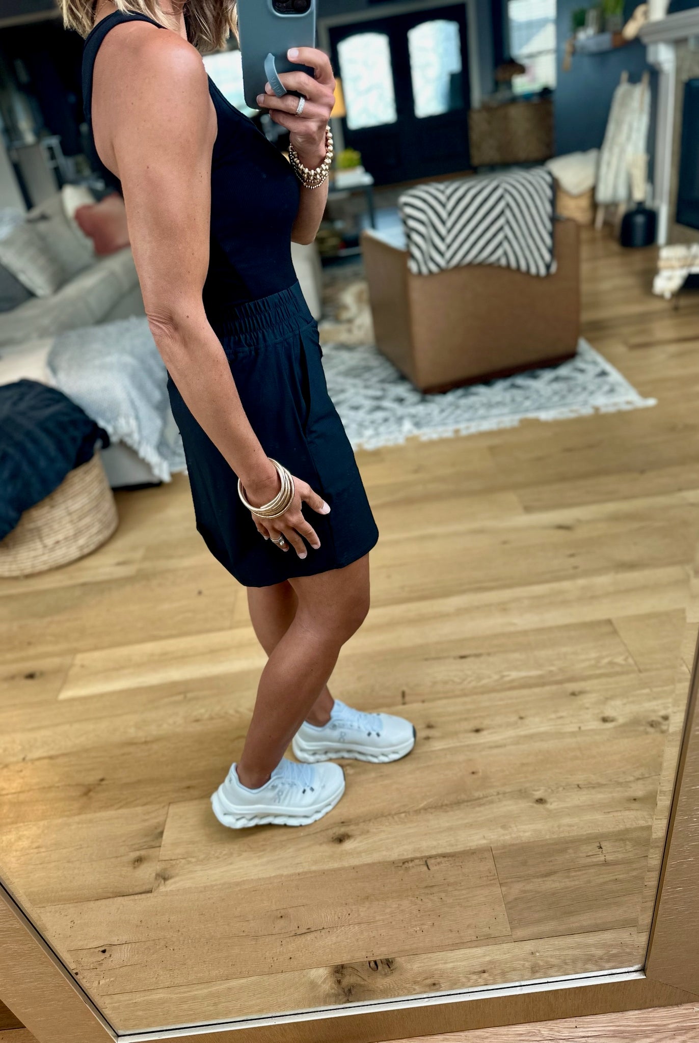 On The Go Pocket Skort-Mono B-Anna Kaytes Boutique, Women's Fashion Boutique in Grinnell, Iowa