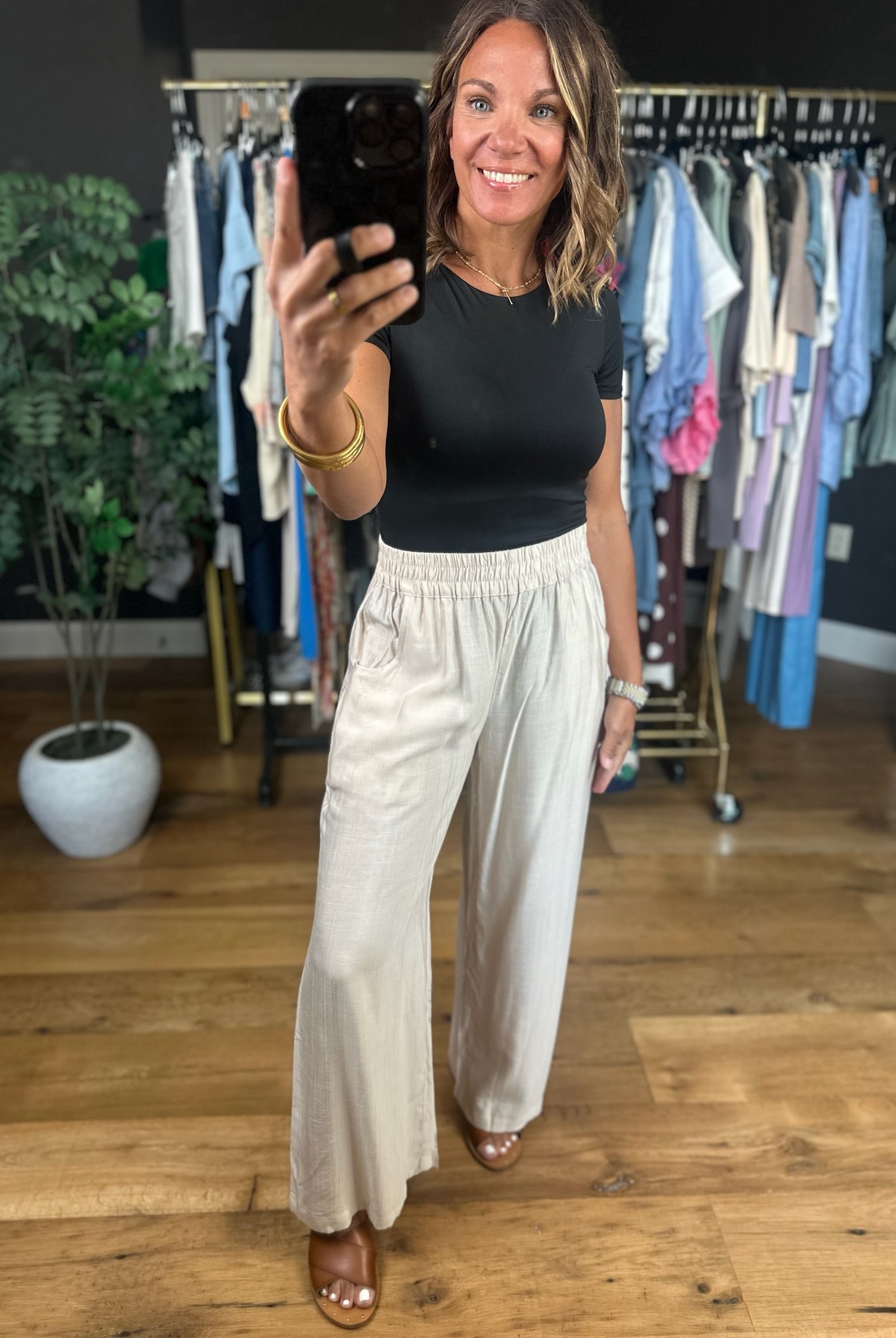 The Sonnie Wide-Leg Pant-Pants-Umgee-Anna Kaytes Boutique, Women's Fashion Boutique in Grinnell, Iowa