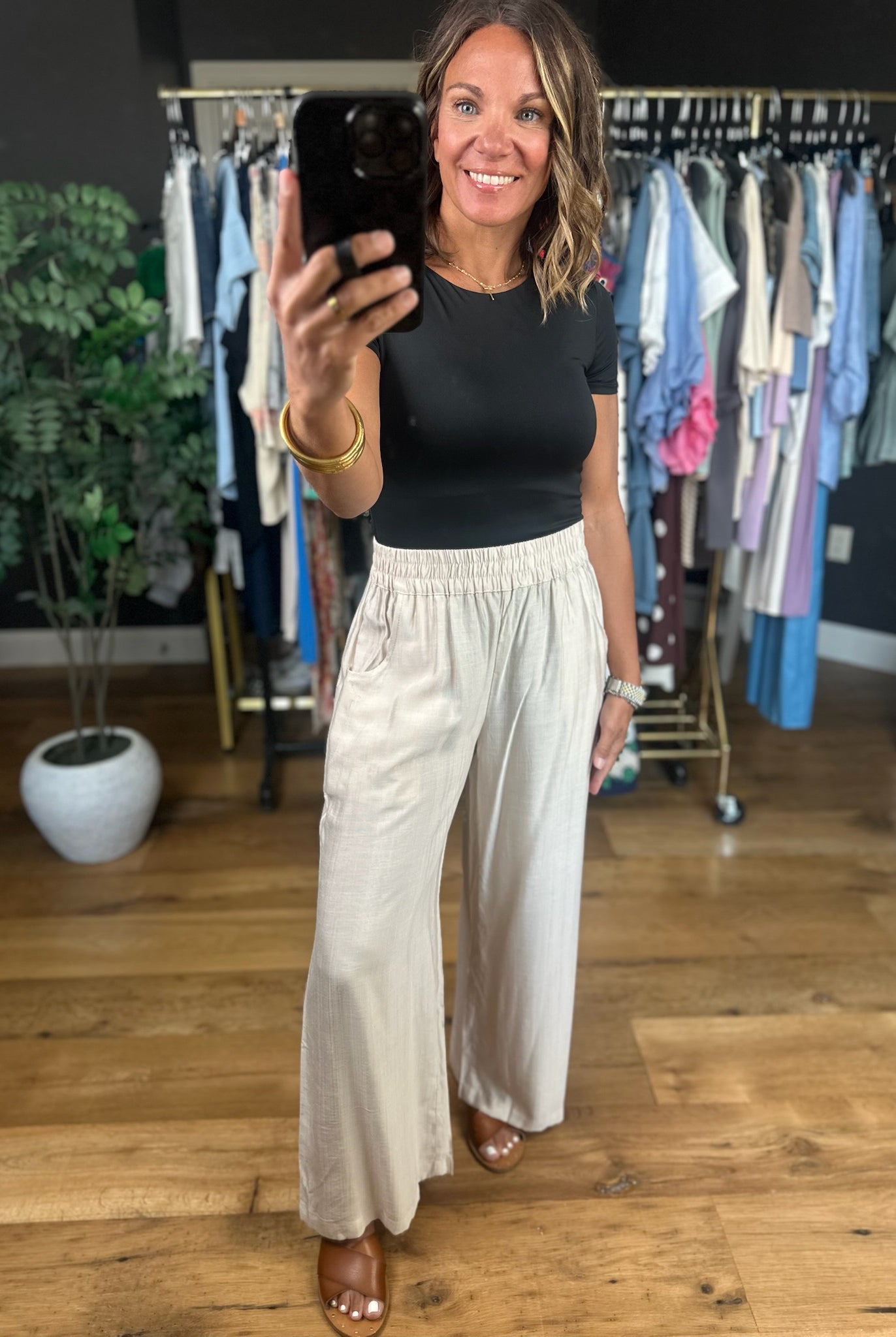 The Sonnie Wide-Leg Pant-Pants-Umgee-Anna Kaytes Boutique, Women's Fashion Boutique in Grinnell, Iowa