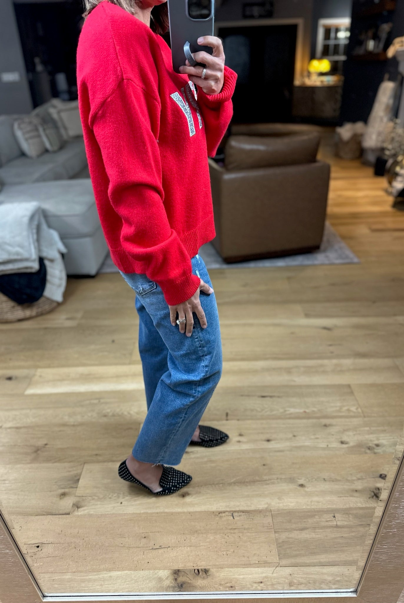 MERRY Crew Sweater-Sweaters-Wishlist-Anna Kaytes Boutique, Women's Fashion Boutique in Grinnell, Iowa