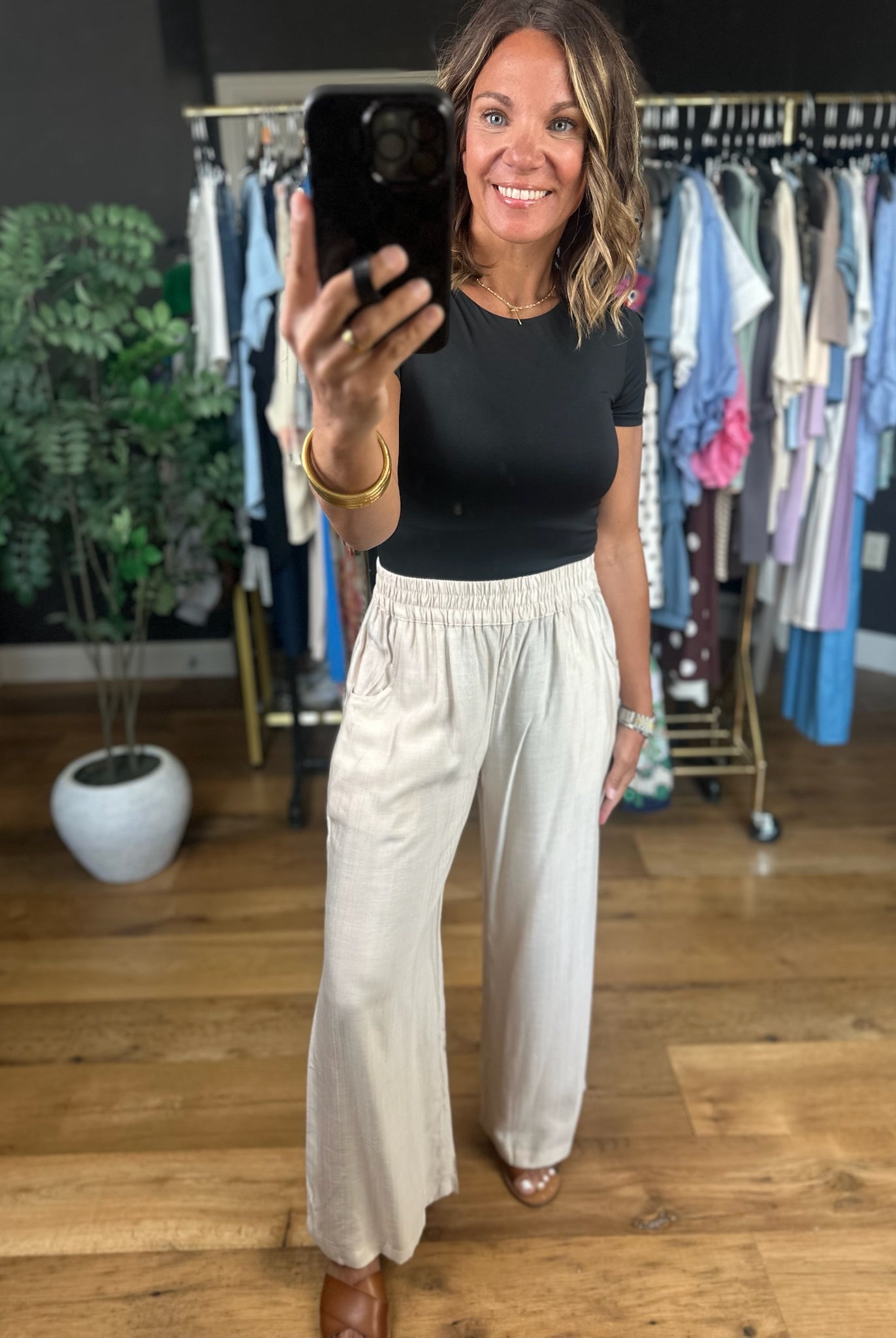 The Sonnie Wide-Leg Pant-Pants-Umgee-Anna Kaytes Boutique, Women's Fashion Boutique in Grinnell, Iowa