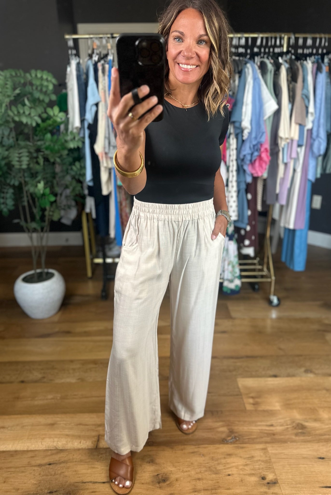 The Sonnie Wide-Leg Pant-Pants-Umgee-Anna Kaytes Boutique, Women's Fashion Boutique in Grinnell, Iowa