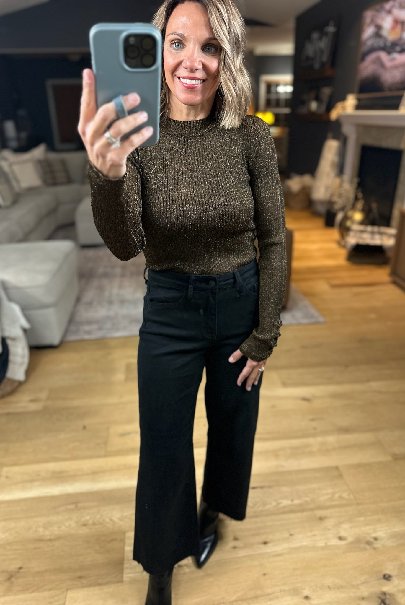 The Right Harmony Textured Bodysuit-Long Sleeves-By Together-Anna Kaytes Boutique, Women's Fashion Boutique in Grinnell, Iowa