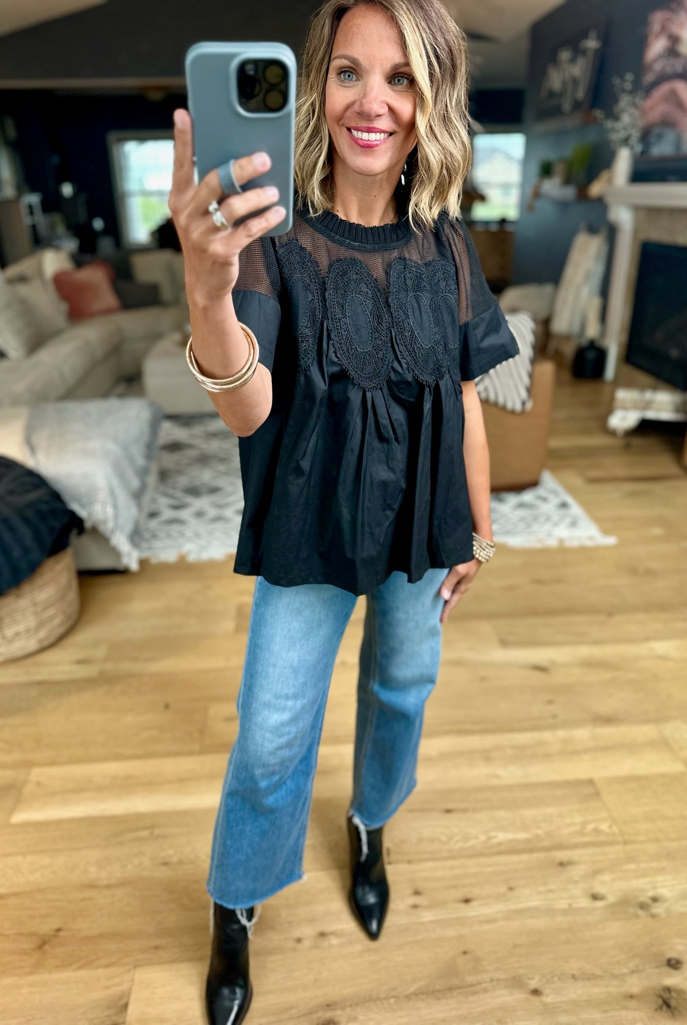 Current Mood Pleated Top-Fate-Anna Kaytes Boutique, Women's Fashion Boutique in Grinnell, Iowa