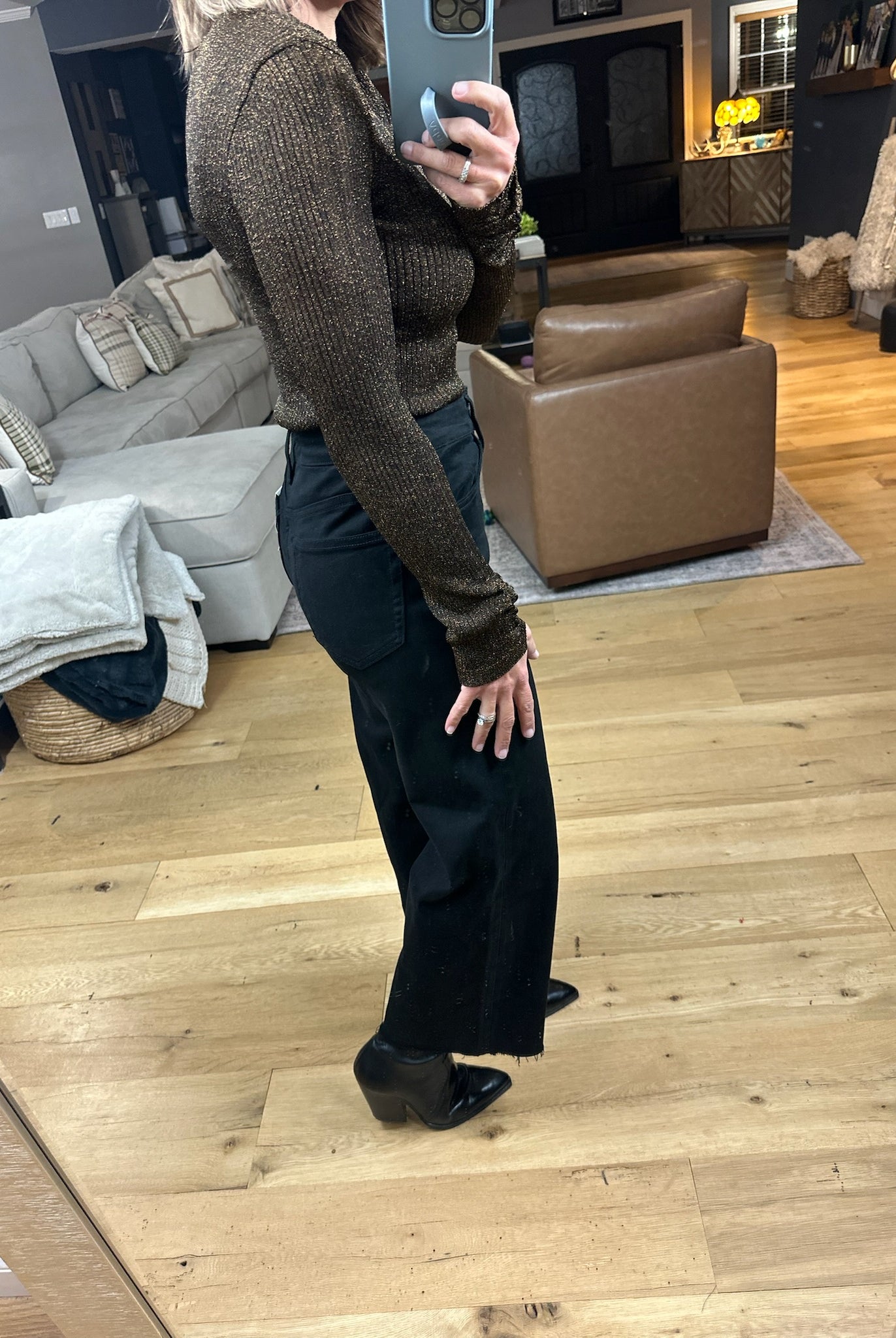 The Right Harmony Textured Bodysuit-Long Sleeves-By Together-Anna Kaytes Boutique, Women's Fashion Boutique in Grinnell, Iowa