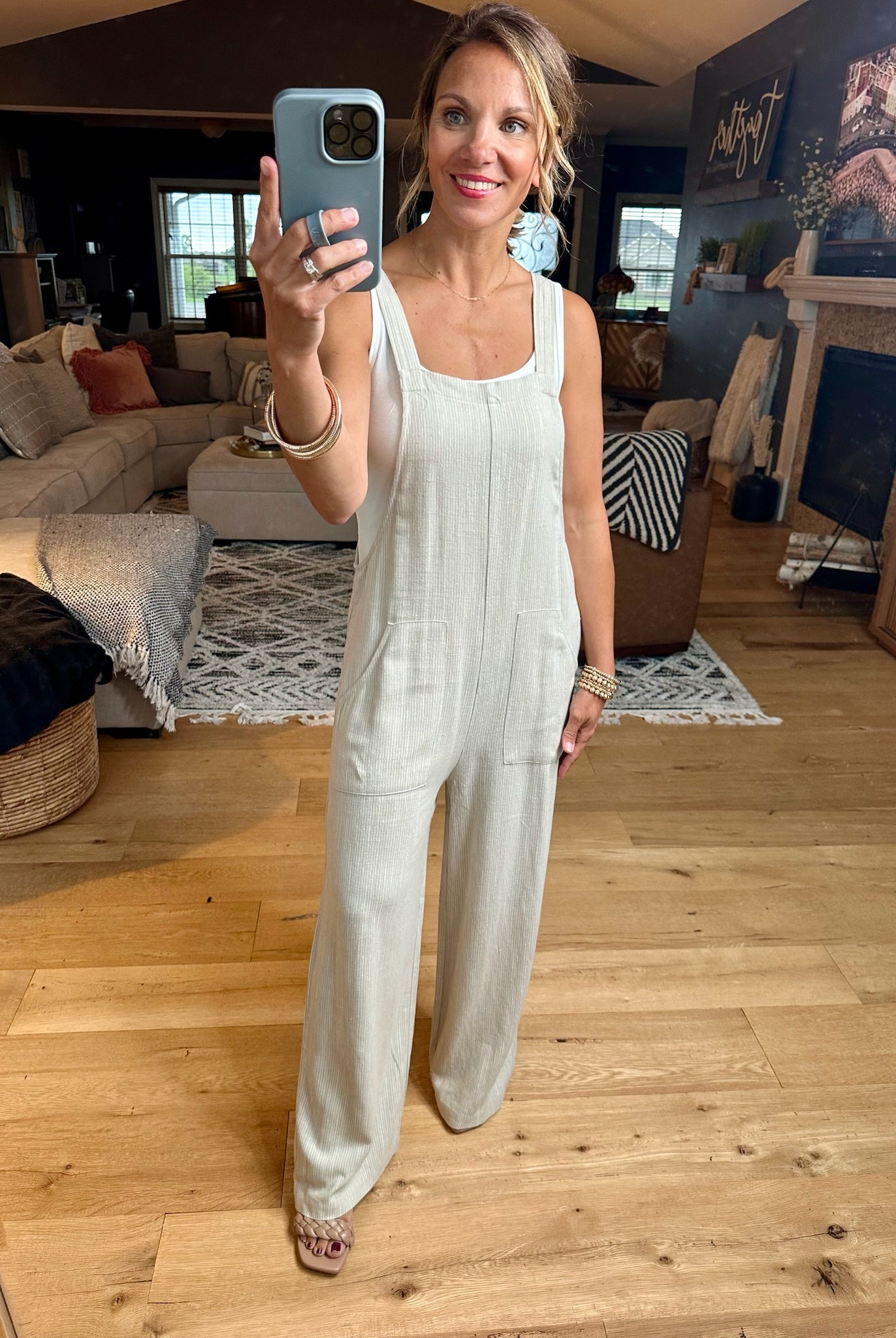 Call It Cute Linen Jumpsuit-Be Cool-Anna Kaytes Boutique, Women's Fashion Boutique in Grinnell, Iowa