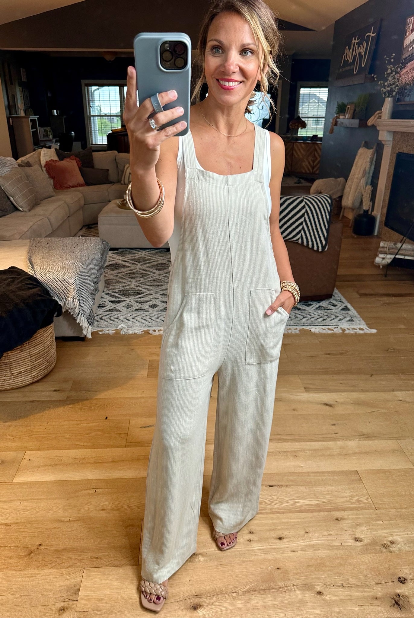 Call It Cute Linen Jumpsuit-Be Cool-Anna Kaytes Boutique, Women's Fashion Boutique in Grinnell, Iowa