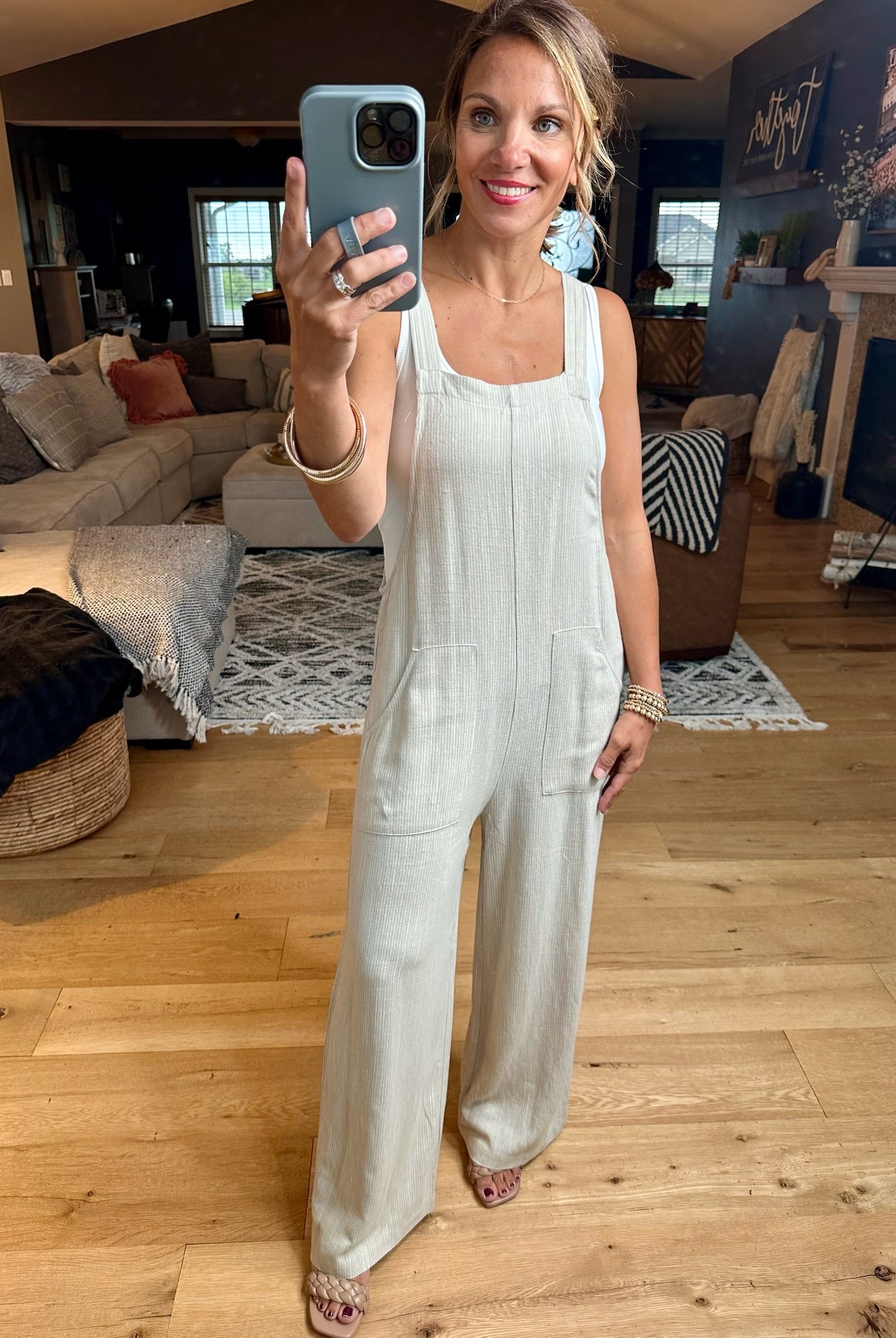 Call It Cute Linen Jumpsuit-Be Cool-Anna Kaytes Boutique, Women's Fashion Boutique in Grinnell, Iowa