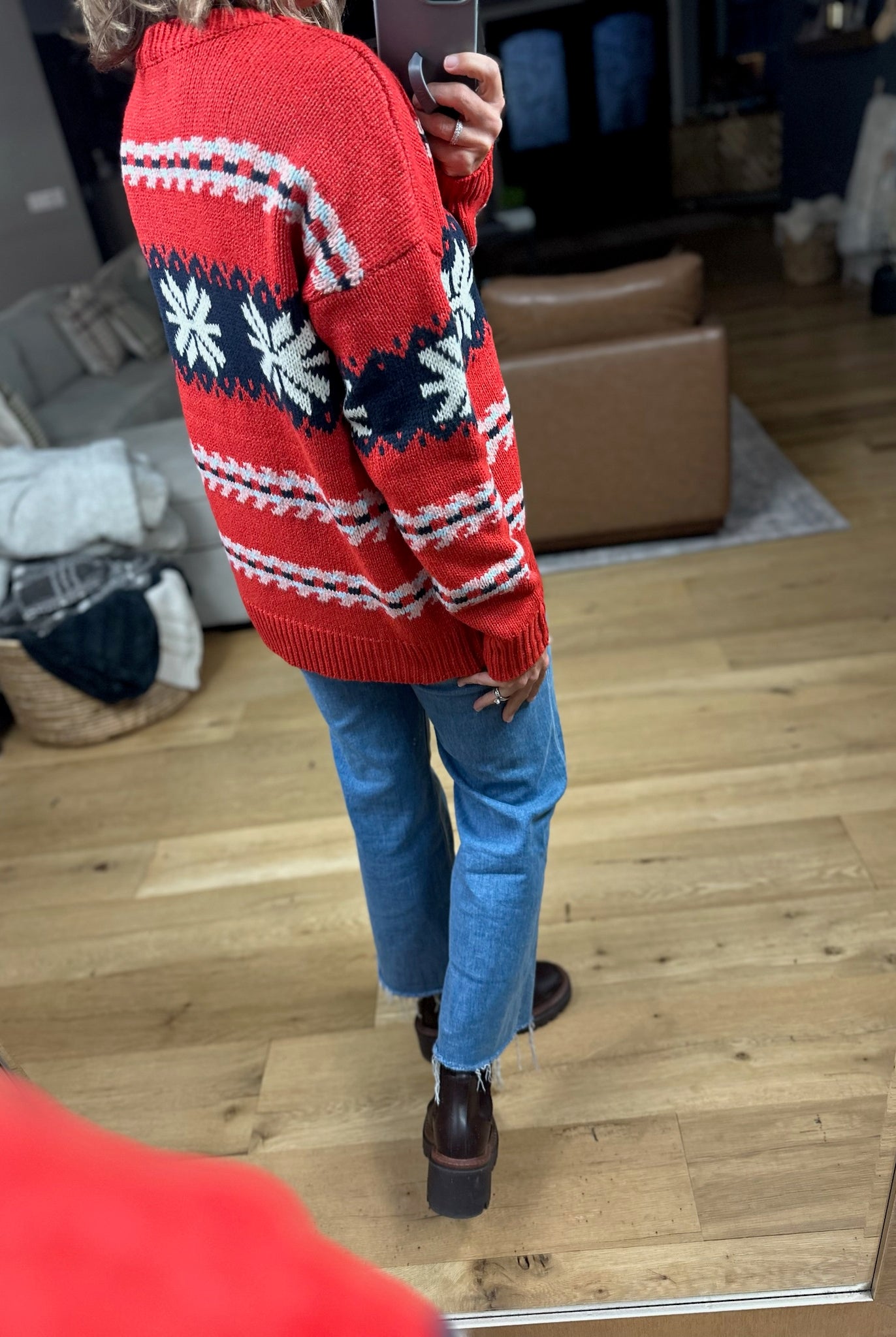 Festive Moods Fair Isle Knit Sweater-Sweaters-Staccato-Anna Kaytes Boutique, Women's Fashion Boutique in Grinnell, Iowa
