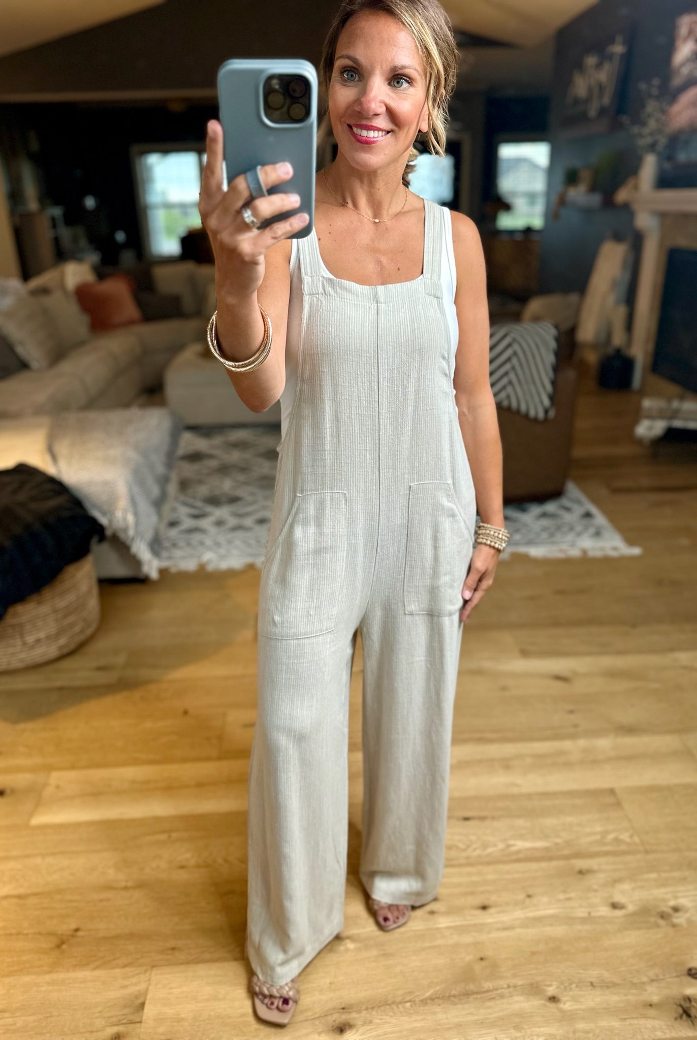 Call It Cute Linen Jumpsuit-Be Cool-Anna Kaytes Boutique, Women's Fashion Boutique in Grinnell, Iowa