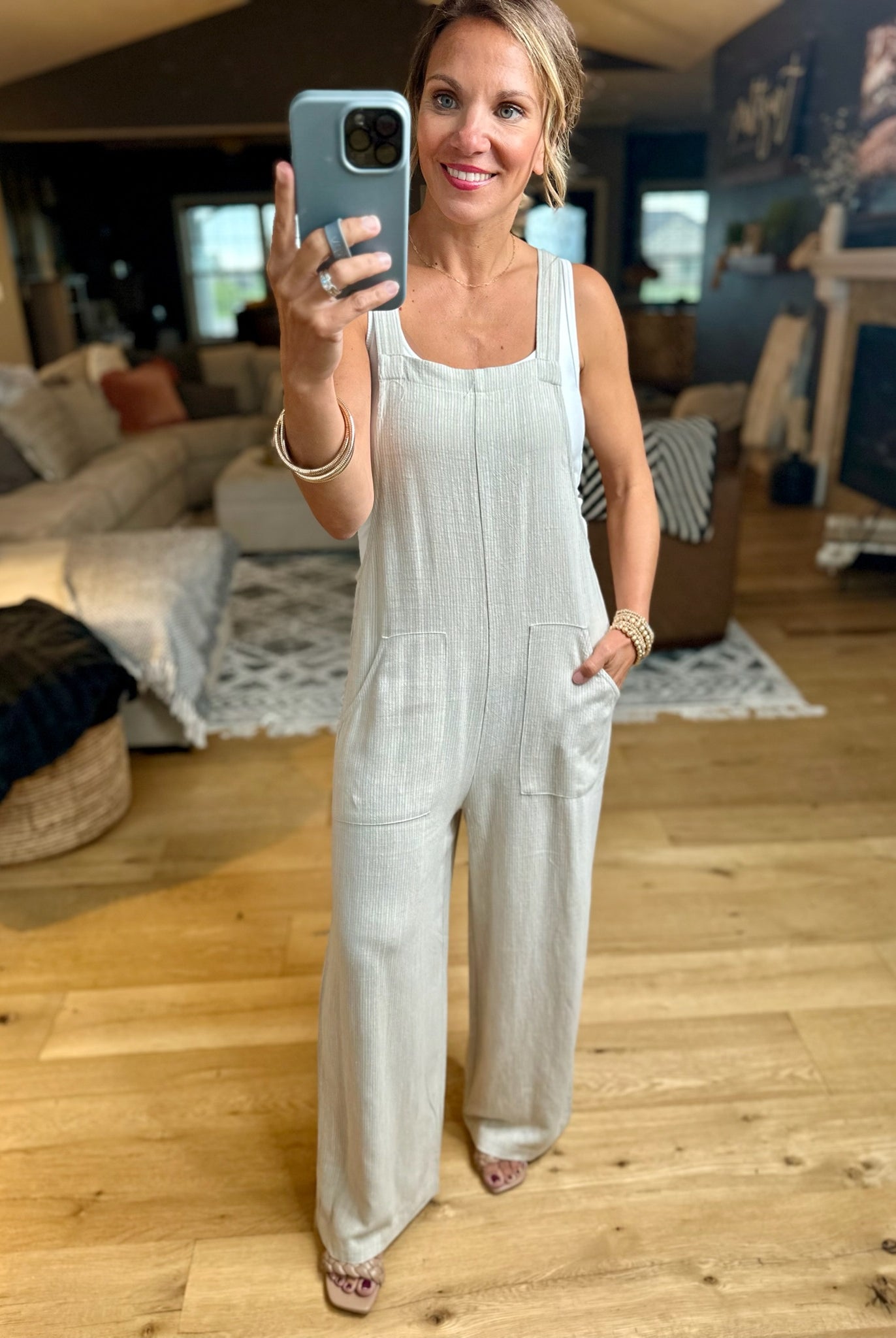 Call It Cute Linen Jumpsuit-Be Cool-Anna Kaytes Boutique, Women's Fashion Boutique in Grinnell, Iowa