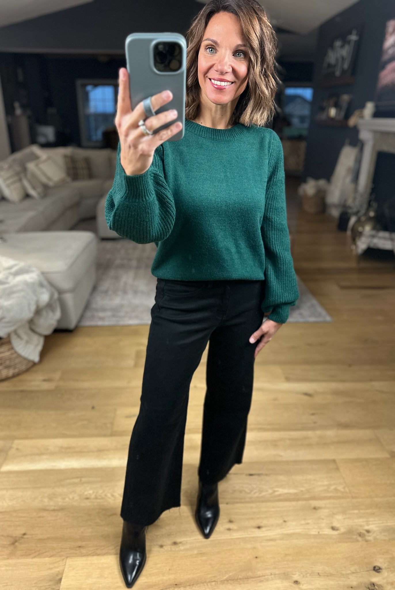 Made For The Moment Ribbed Sleeve Sweater-Sweaters-& Merci-Anna Kaytes Boutique, Women's Fashion Boutique in Grinnell, Iowa