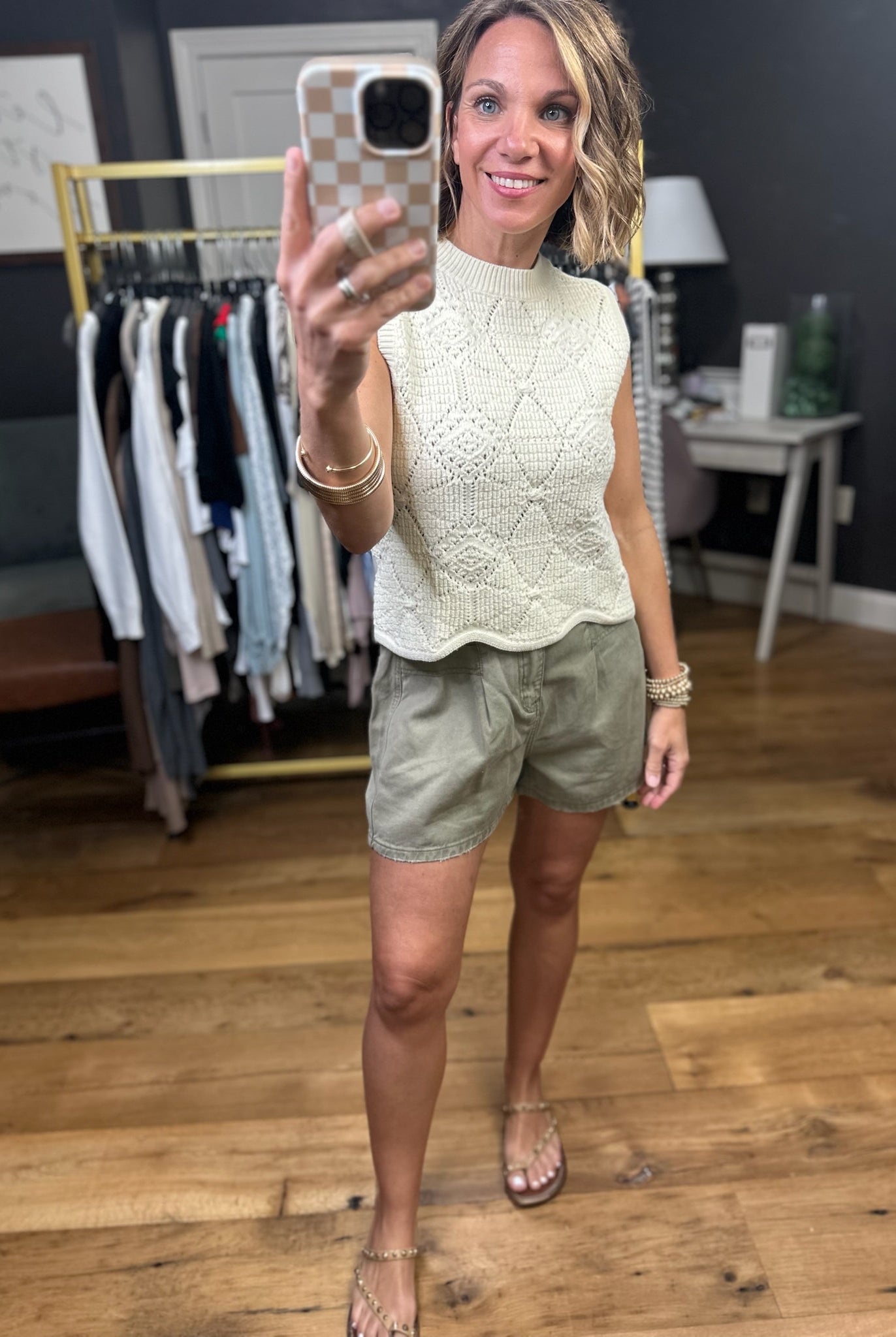 One I Love Patterned Knit Top - Cream-Entro-Anna Kaytes Boutique, Women's Fashion Boutique in Grinnell, Iowa