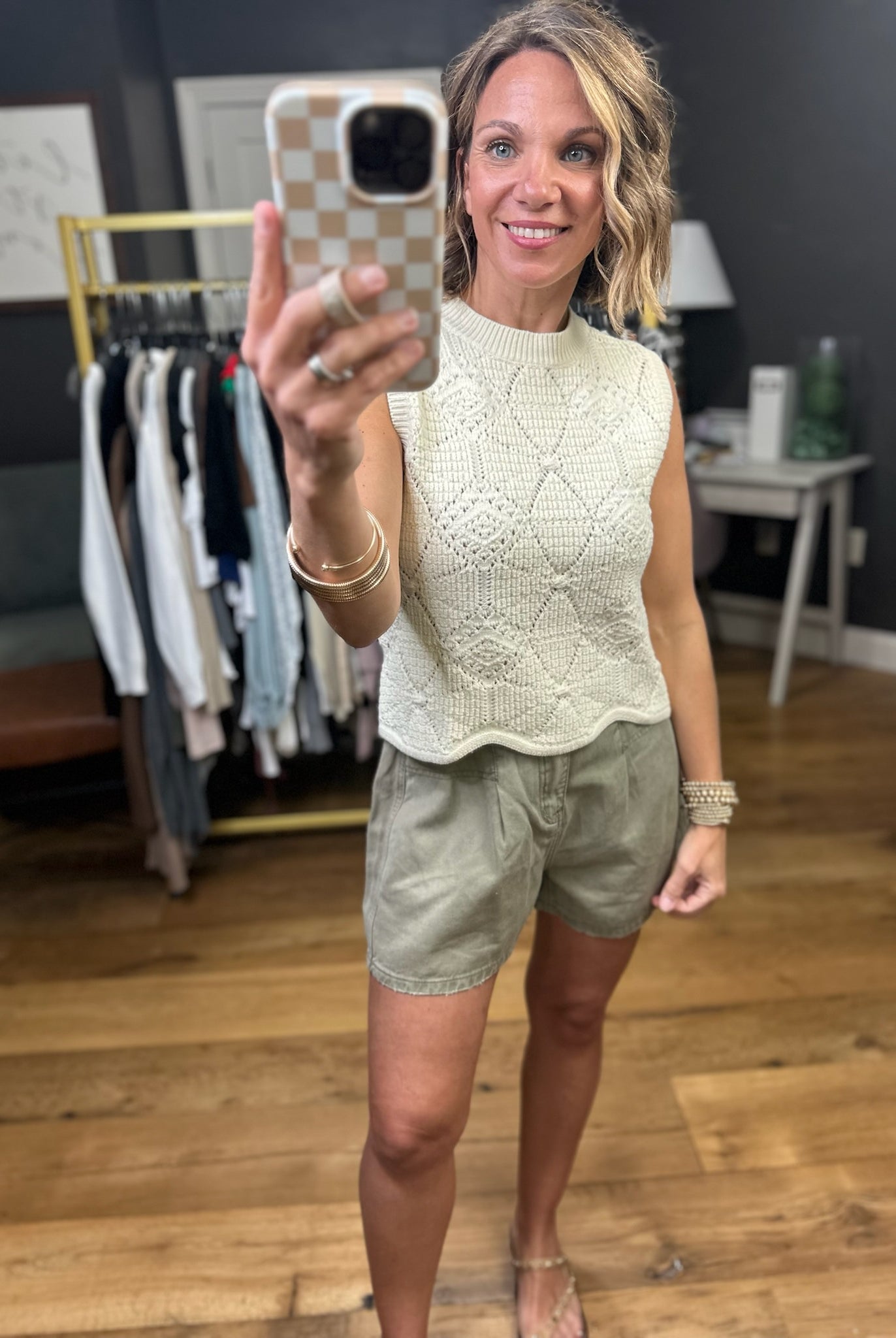 One I Love Patterned Knit Top - Cream-Entro-Anna Kaytes Boutique, Women's Fashion Boutique in Grinnell, Iowa