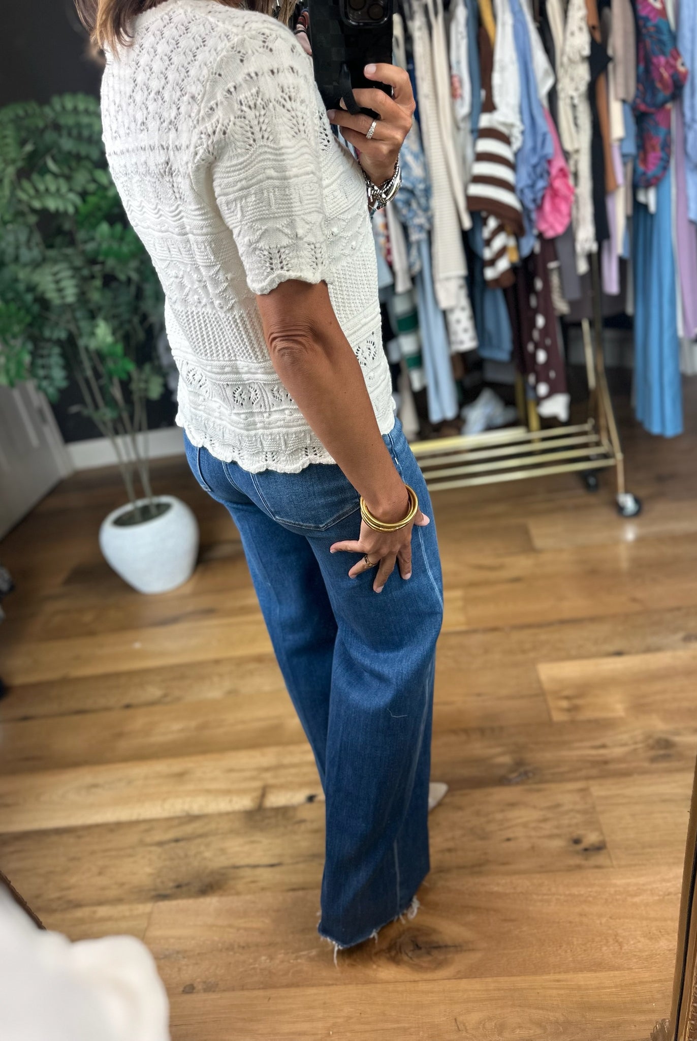 All Things Considered Crochet Top-Short Sleeves-Vine & Love-Anna Kaytes Boutique, Women's Fashion Boutique in Grinnell, Iowa