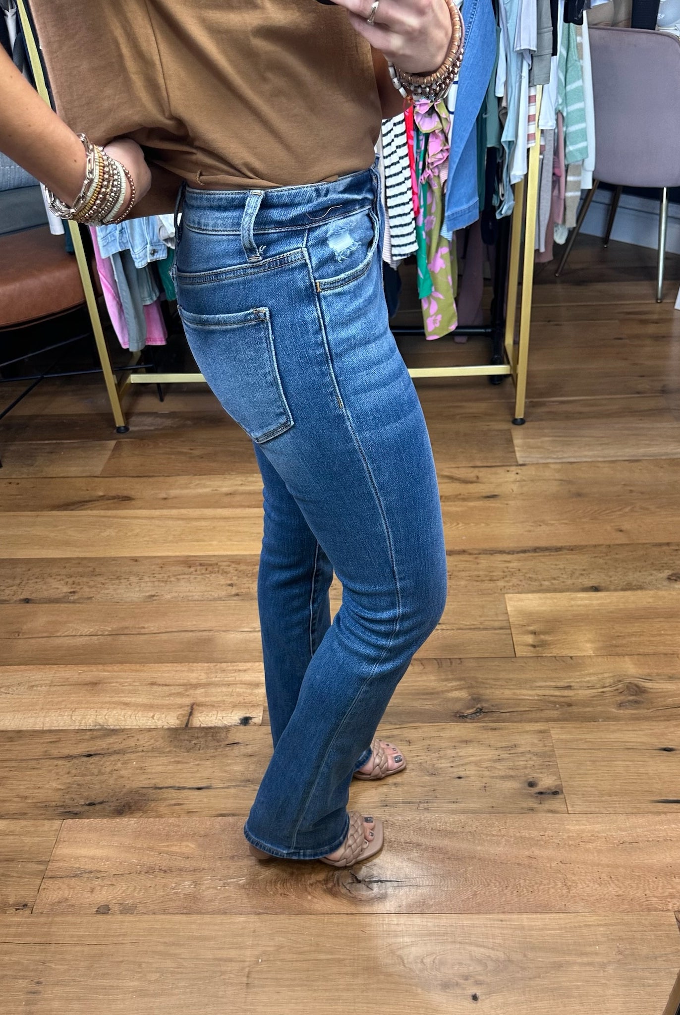 The Jayde High Rise Bootcut Denim-Jeans-Vervet V3205-Anna Kaytes Boutique, Women's Fashion Boutique in Grinnell, Iowa
