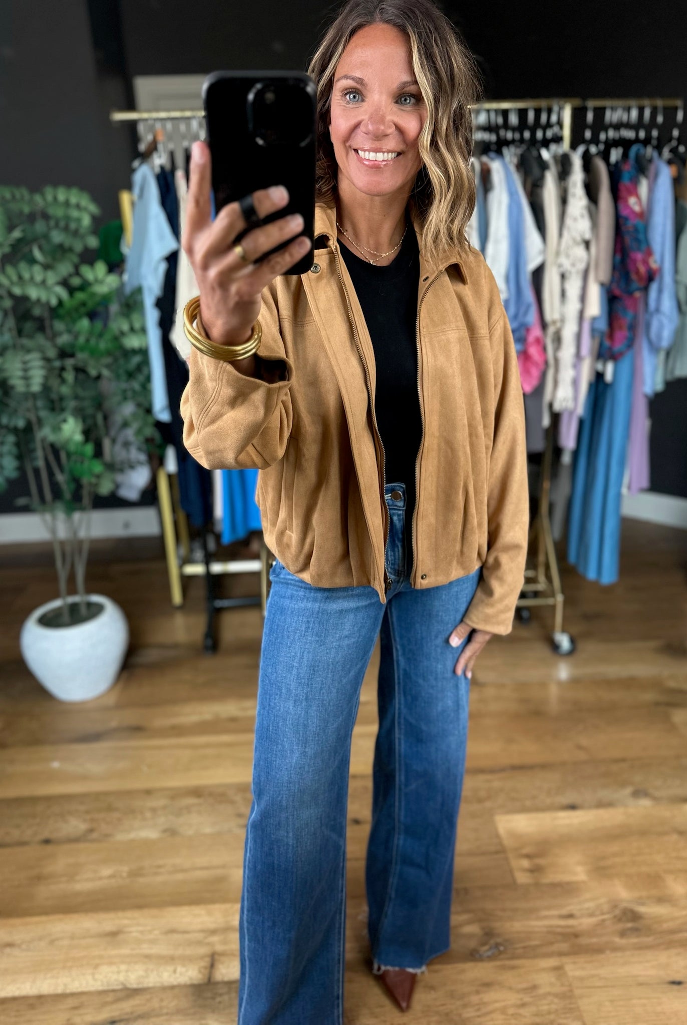 The Sienna Bubble-Hem Jacket-Jackets-Skies Are Blue-Anna Kaytes Boutique, Women's Fashion Boutique in Grinnell, Iowa