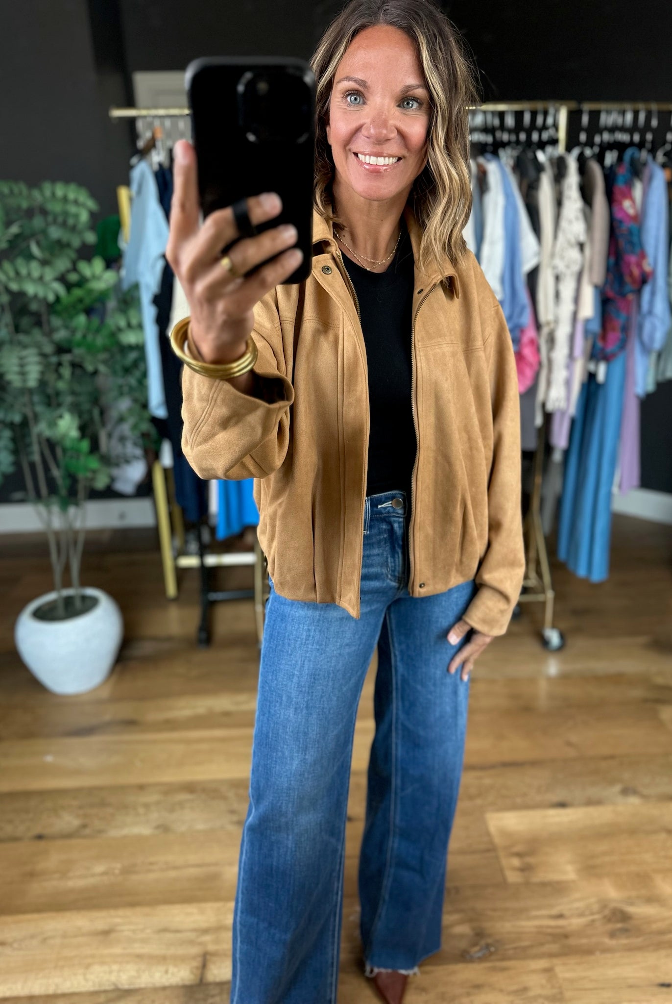 The Sienna Bubble-Hem Jacket-Jackets-Skies Are Blue-Anna Kaytes Boutique, Women's Fashion Boutique in Grinnell, Iowa