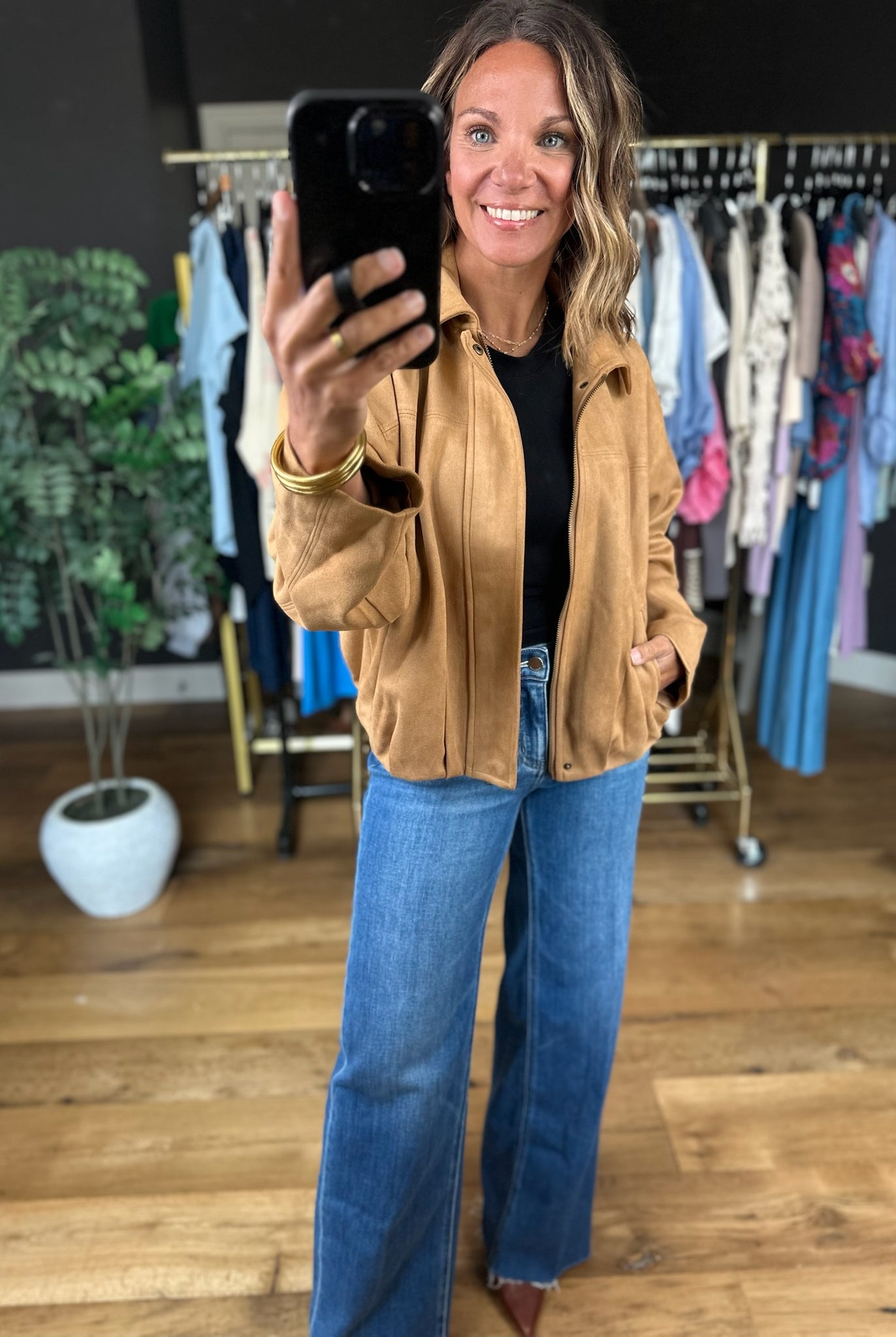 The Sienna Bubble-Hem Jacket-Jackets-Skies Are Blue-Anna Kaytes Boutique, Women's Fashion Boutique in Grinnell, Iowa