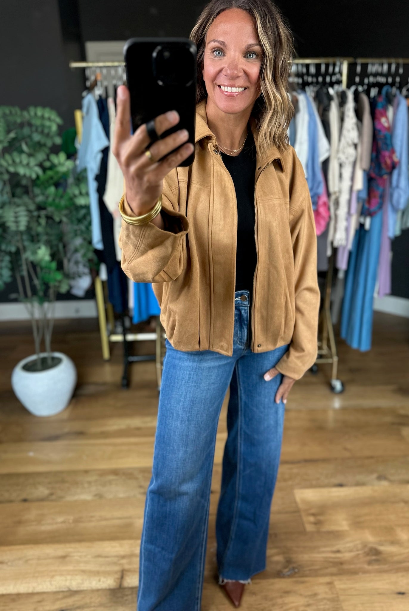 The Sienna Bubble-Hem Jacket-Jackets-Skies Are Blue-Anna Kaytes Boutique, Women's Fashion Boutique in Grinnell, Iowa