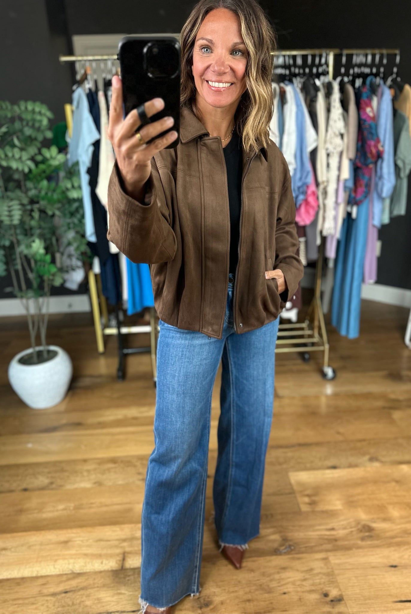 The Sienna Bubble-Hem Jacket-Jackets-Skies Are Blue-Anna Kaytes Boutique, Women's Fashion Boutique in Grinnell, Iowa