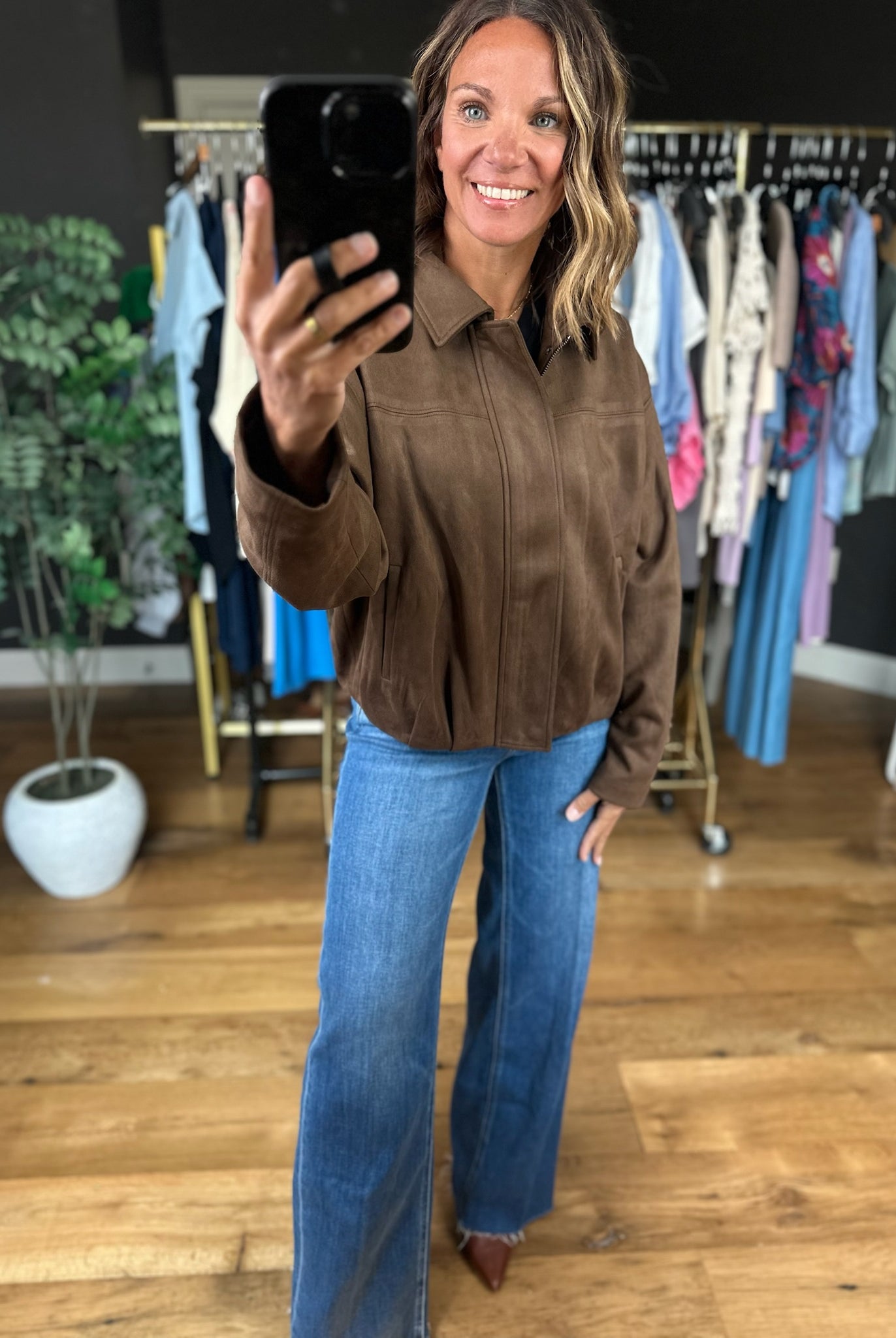 The Sienna Bubble-Hem Jacket-Jackets-Skies Are Blue-Anna Kaytes Boutique, Women's Fashion Boutique in Grinnell, Iowa