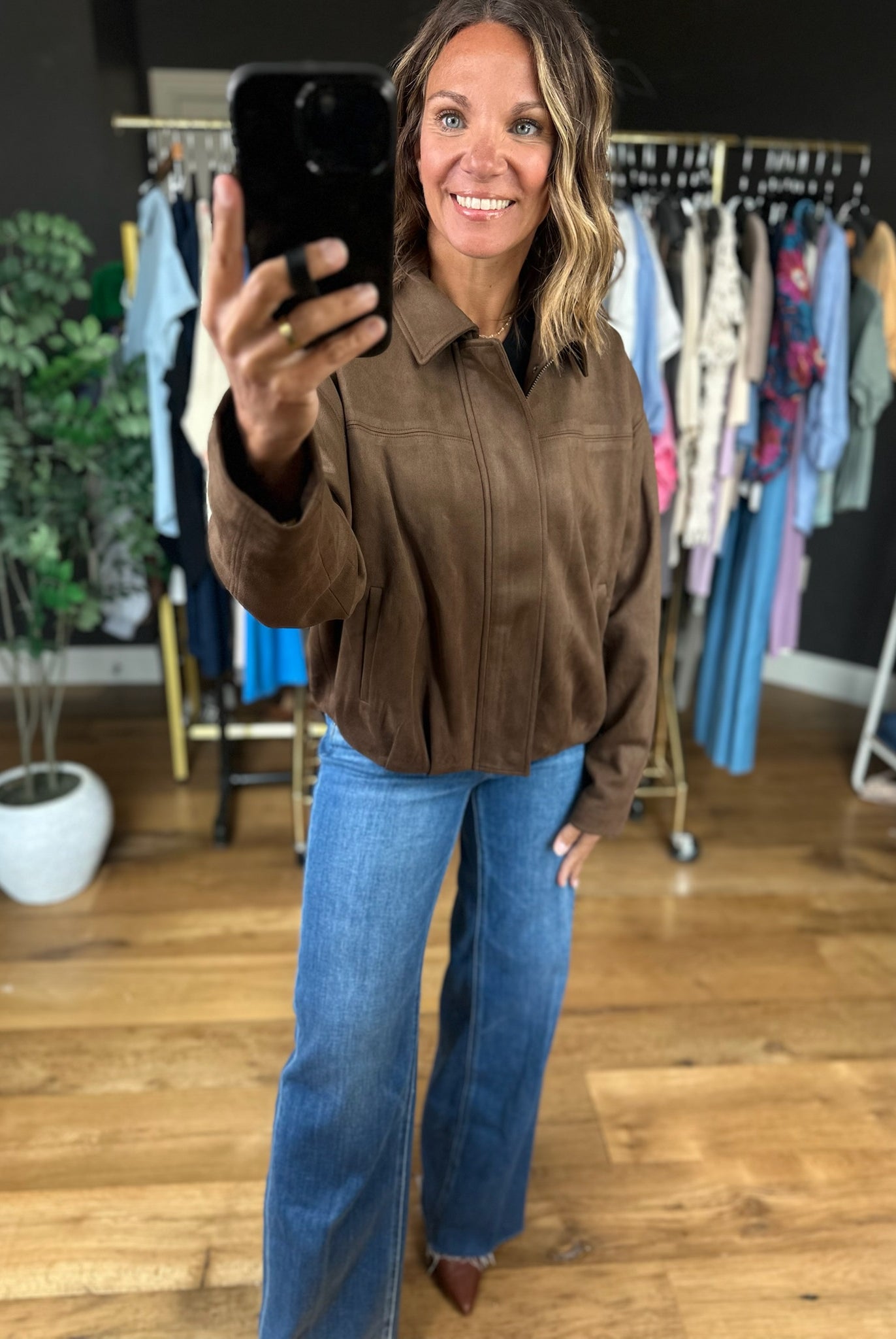 The Sienna Bubble-Hem Jacket-Jackets-Skies Are Blue-Anna Kaytes Boutique, Women's Fashion Boutique in Grinnell, Iowa