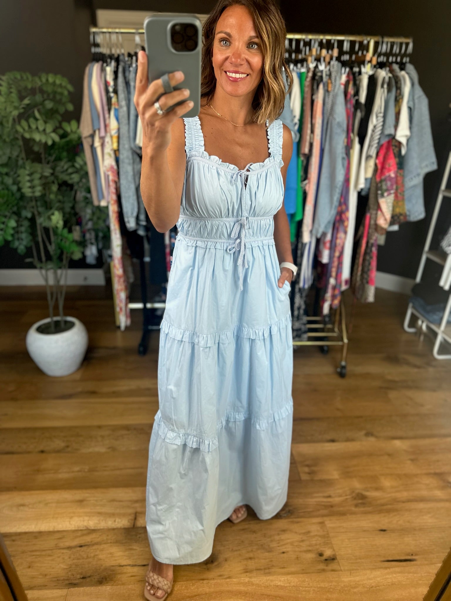 Spring Secrets Tiered Maxi Dress-Dresses-Wishlist-Anna Kaytes Boutique, Women's Fashion Boutique in Grinnell, Iowa