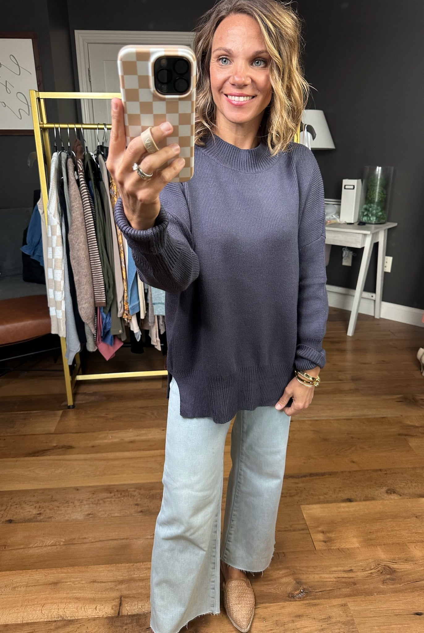 Quick Decision Ribbed Sweater With Side-Slit Detail - Multiple Options-Sweaters-Miracle-Anna Kaytes Boutique, Women's Fashion Boutique in Grinnell, Iowa