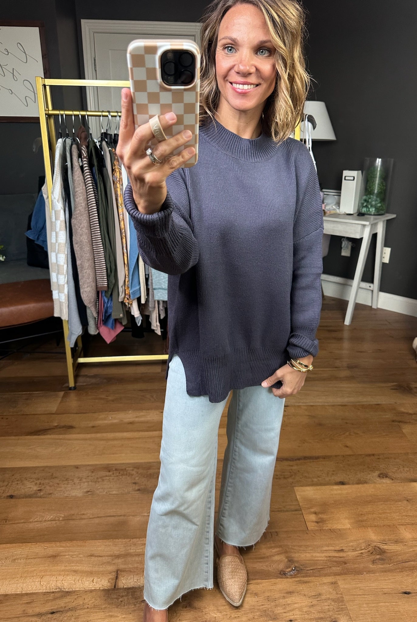 Quick Decision Ribbed Sweater With Side-Slit Detail - Multiple Options-Sweaters-Miracle-Anna Kaytes Boutique, Women's Fashion Boutique in Grinnell, Iowa