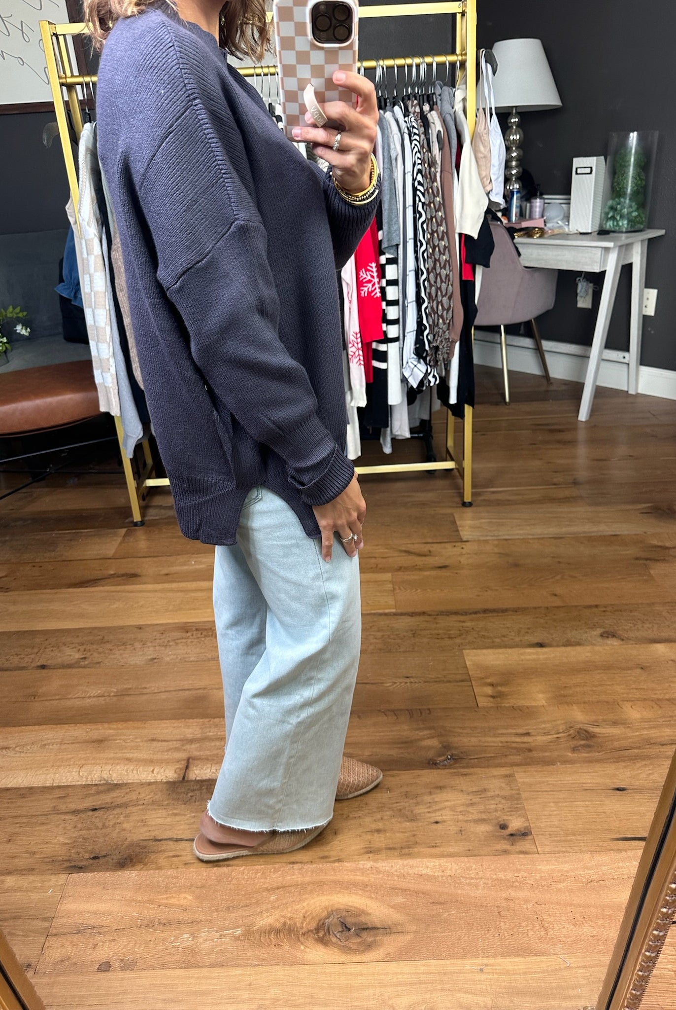 Quick Decision Ribbed Sweater With Side-Slit Detail - Multiple Options-Sweaters-Miracle-Anna Kaytes Boutique, Women's Fashion Boutique in Grinnell, Iowa