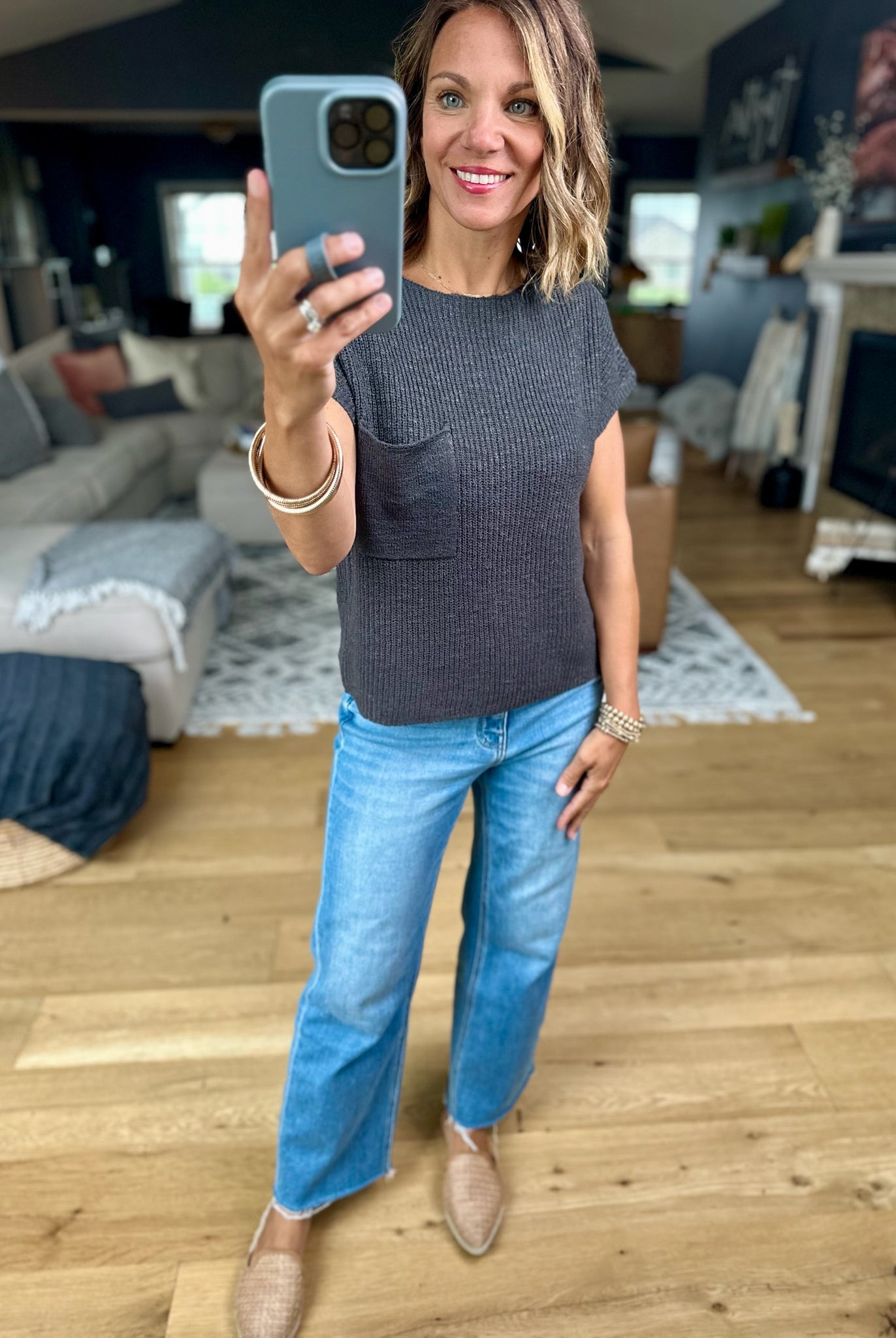 Simple Threads Pocket Knit Top-Be Cool-Anna Kaytes Boutique, Women's Fashion Boutique in Grinnell, Iowa