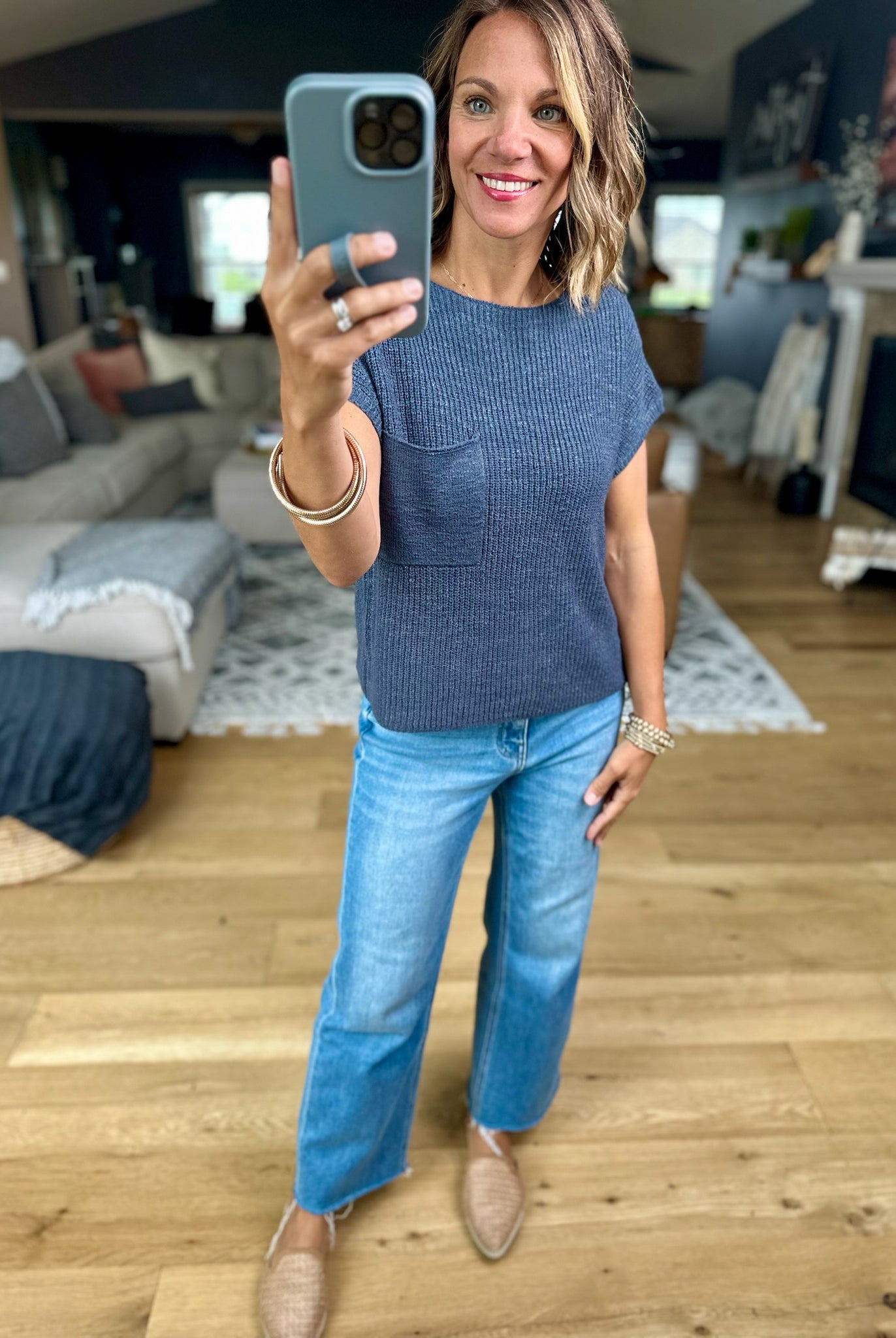 Simple Threads Pocket Knit Top-Be Cool-Anna Kaytes Boutique, Women's Fashion Boutique in Grinnell, Iowa