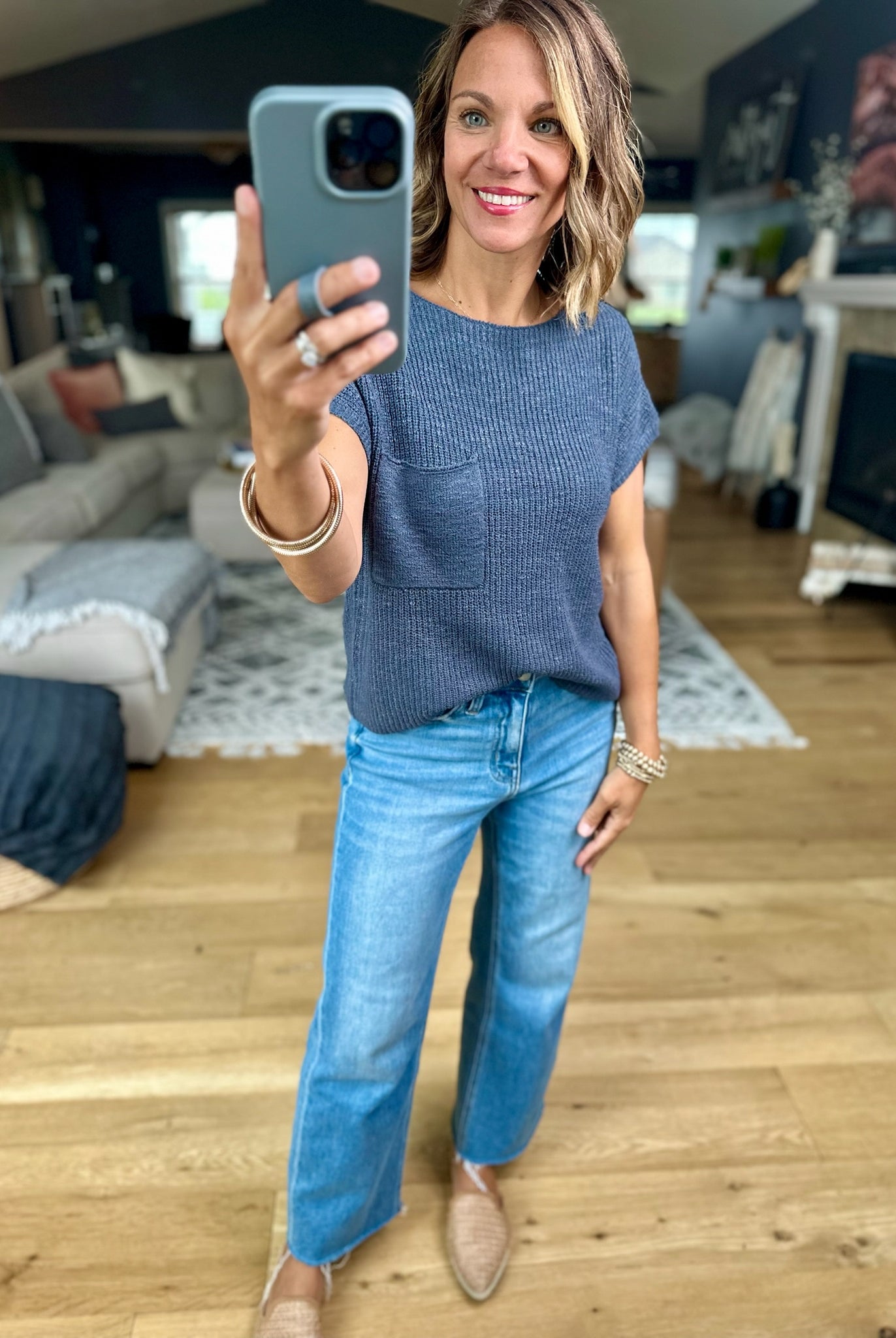 Simple Threads Pocket Knit Top-Be Cool-Anna Kaytes Boutique, Women's Fashion Boutique in Grinnell, Iowa