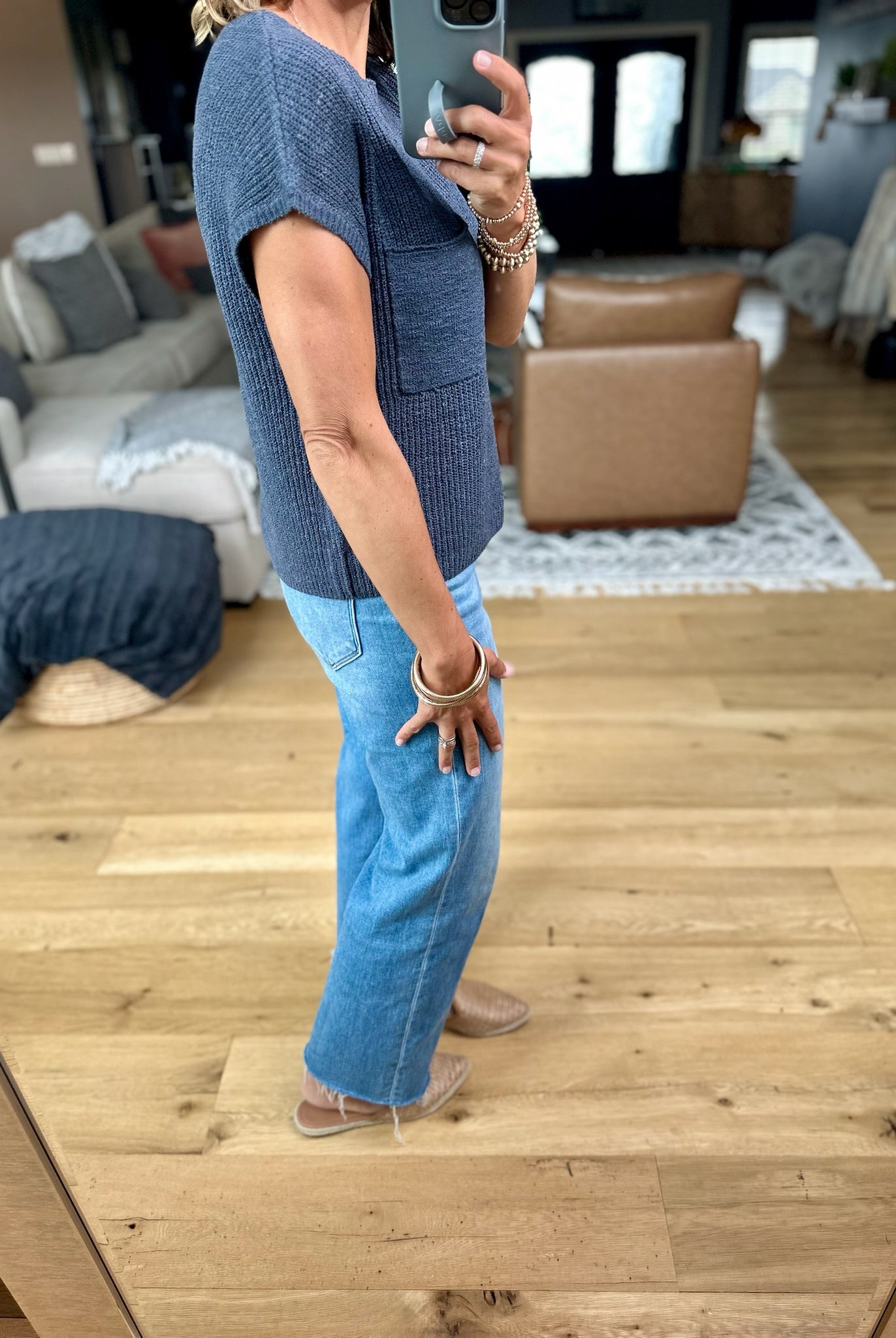 Simple Threads Pocket Knit Top-Be Cool-Anna Kaytes Boutique, Women's Fashion Boutique in Grinnell, Iowa