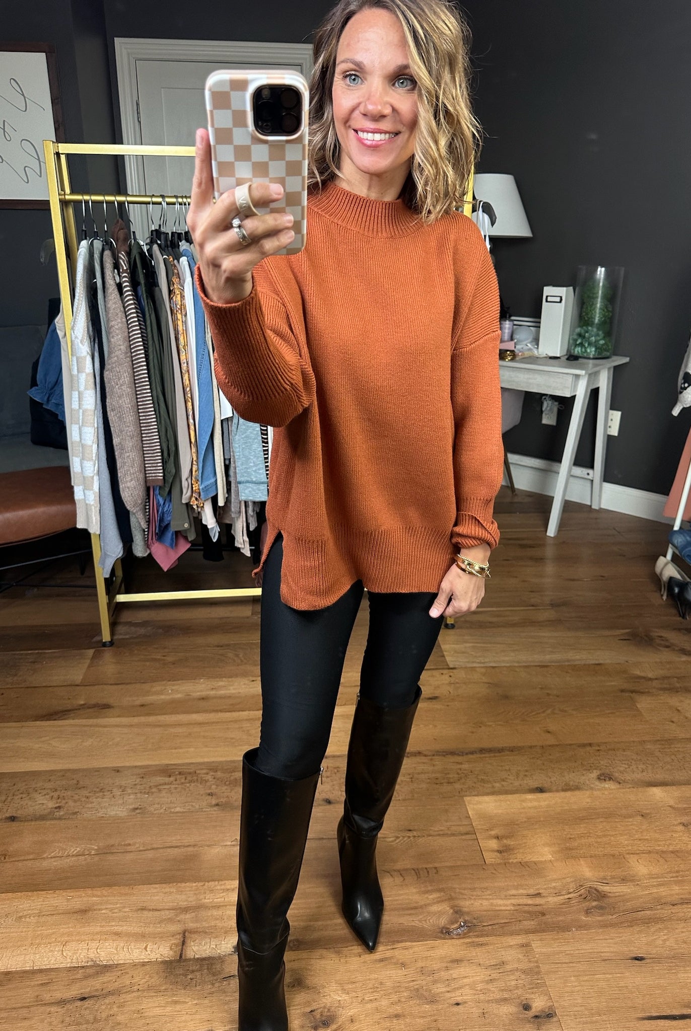 Quick Decision Ribbed Sweater With Side-Slit Detail - Multiple Options-Sweaters-Miracle-Anna Kaytes Boutique, Women's Fashion Boutique in Grinnell, Iowa