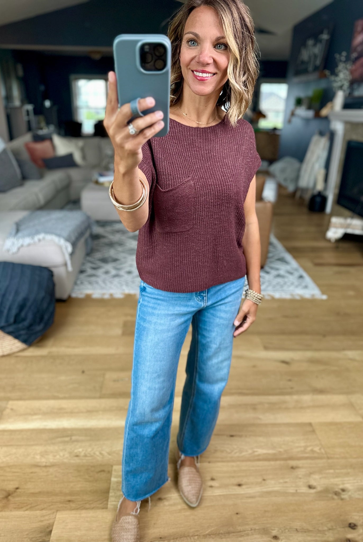 Simple Threads Pocket Knit Top-Be Cool-Anna Kaytes Boutique, Women's Fashion Boutique in Grinnell, Iowa