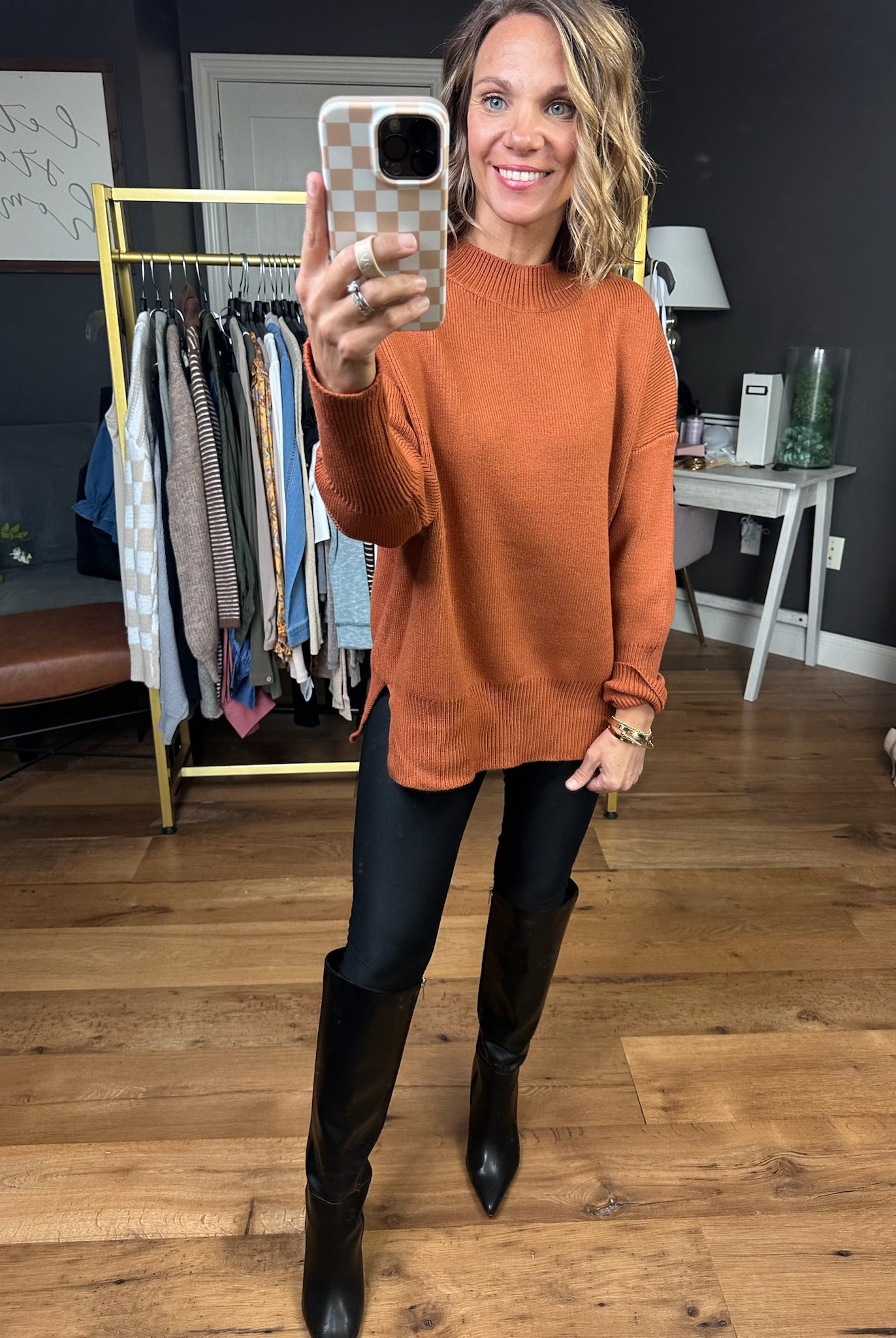 Quick Decision Ribbed Sweater With Side-Slit Detail - Multiple Options-Sweaters-Miracle-Anna Kaytes Boutique, Women's Fashion Boutique in Grinnell, Iowa