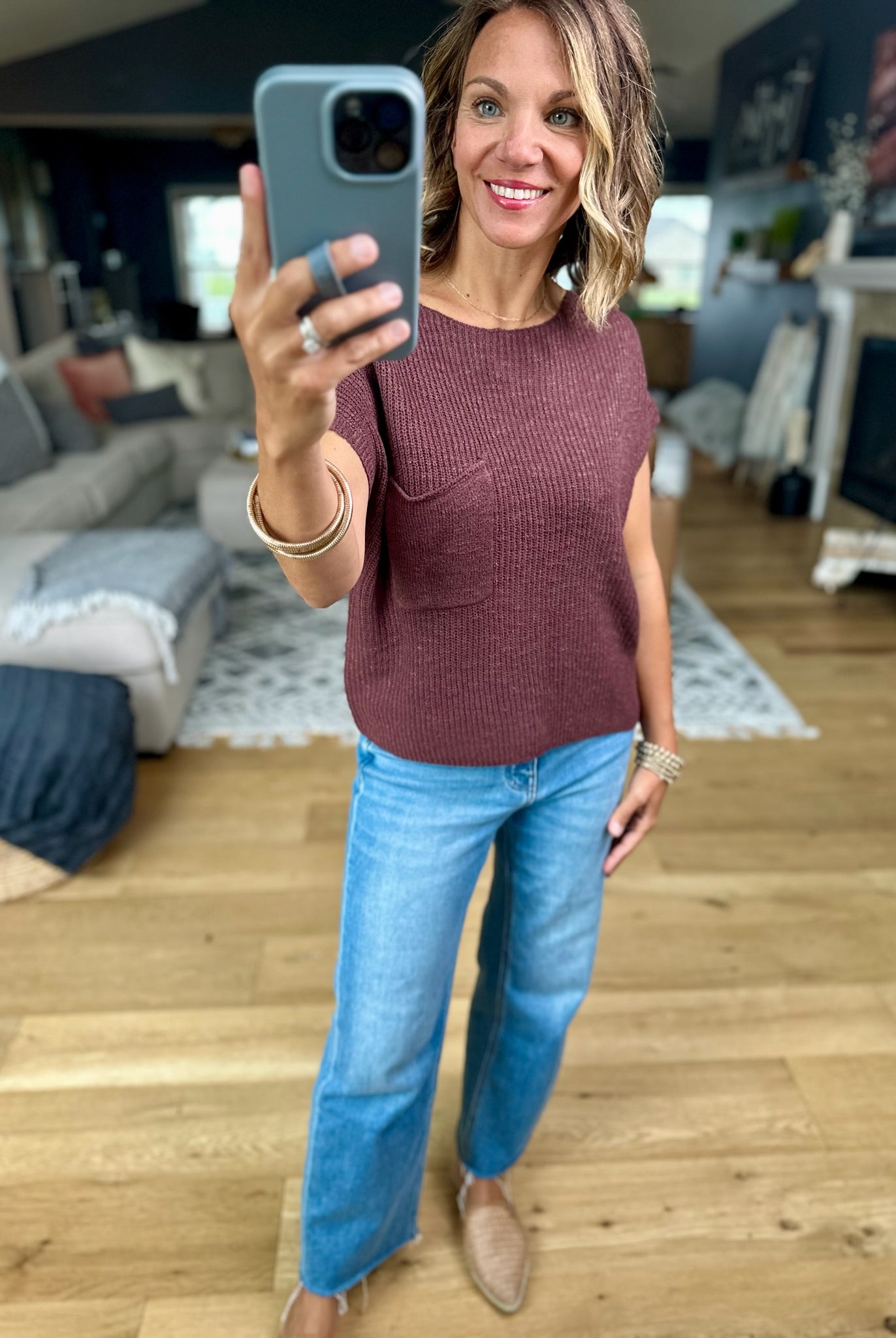 Simple Threads Pocket Knit Top-Be Cool-Anna Kaytes Boutique, Women's Fashion Boutique in Grinnell, Iowa