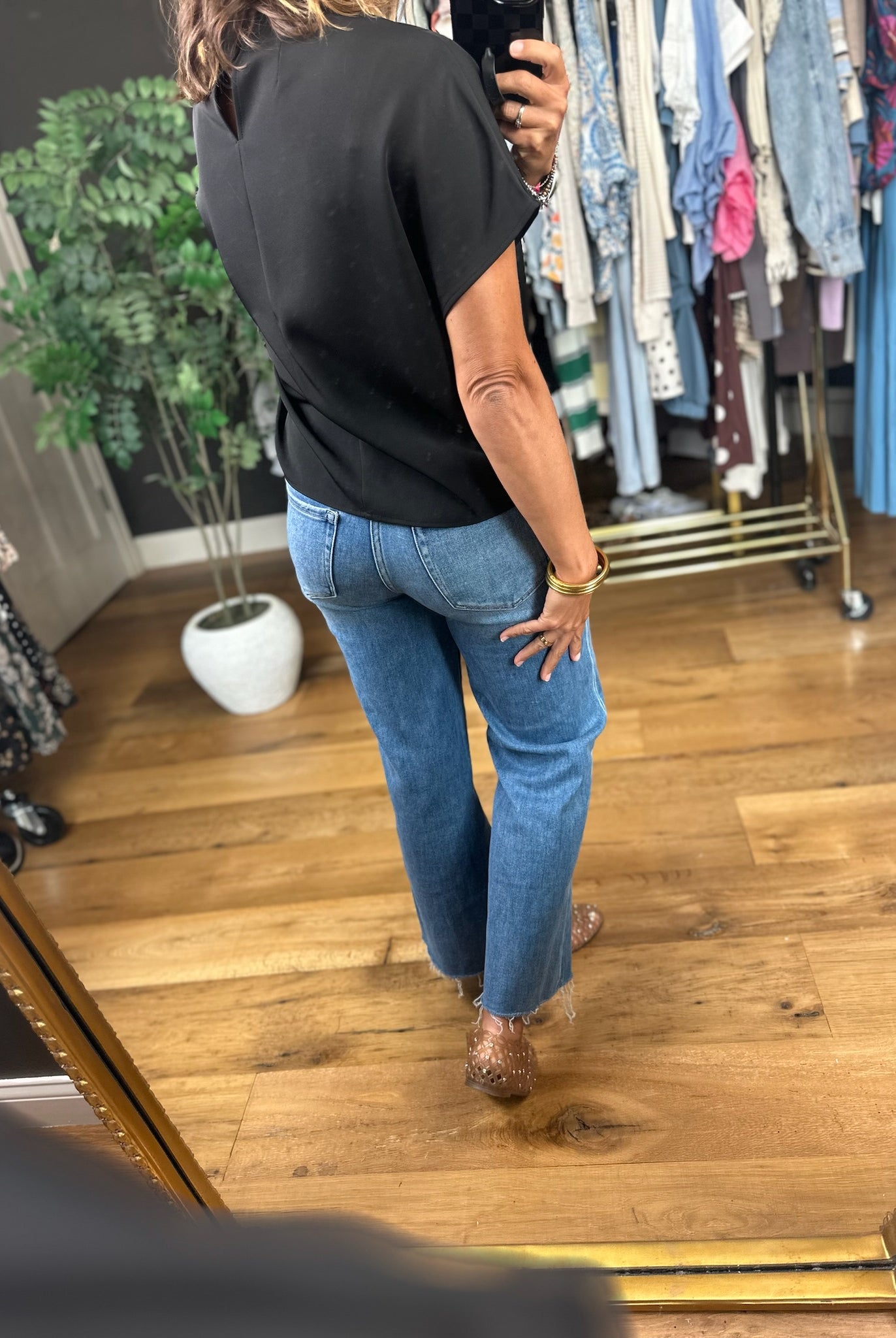 Nothing In Common High-Neck Top-Short Sleeves-Wishlist-Anna Kaytes Boutique, Women's Fashion Boutique in Grinnell, Iowa