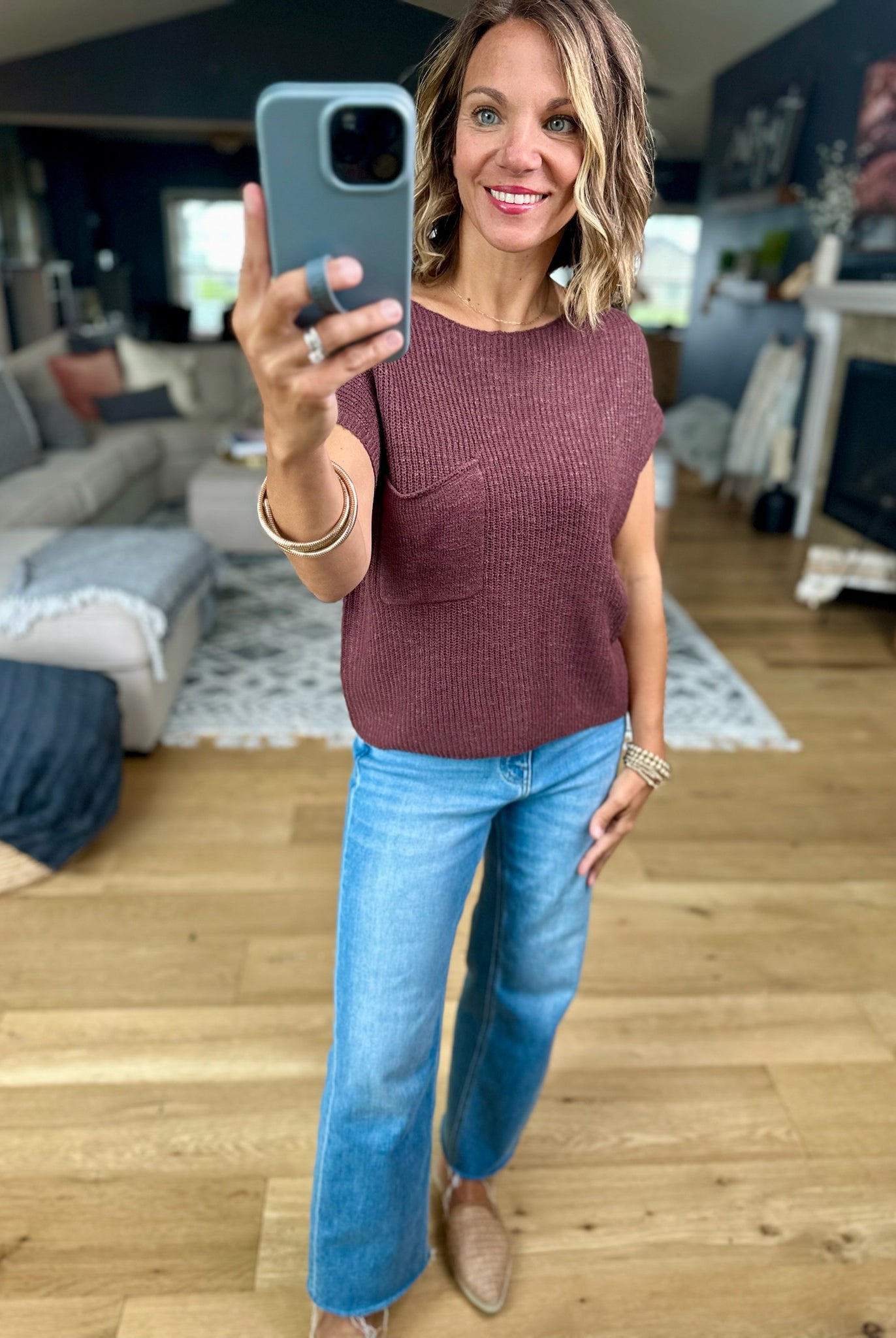 Simple Threads Pocket Knit Top-Be Cool-Anna Kaytes Boutique, Women's Fashion Boutique in Grinnell, Iowa