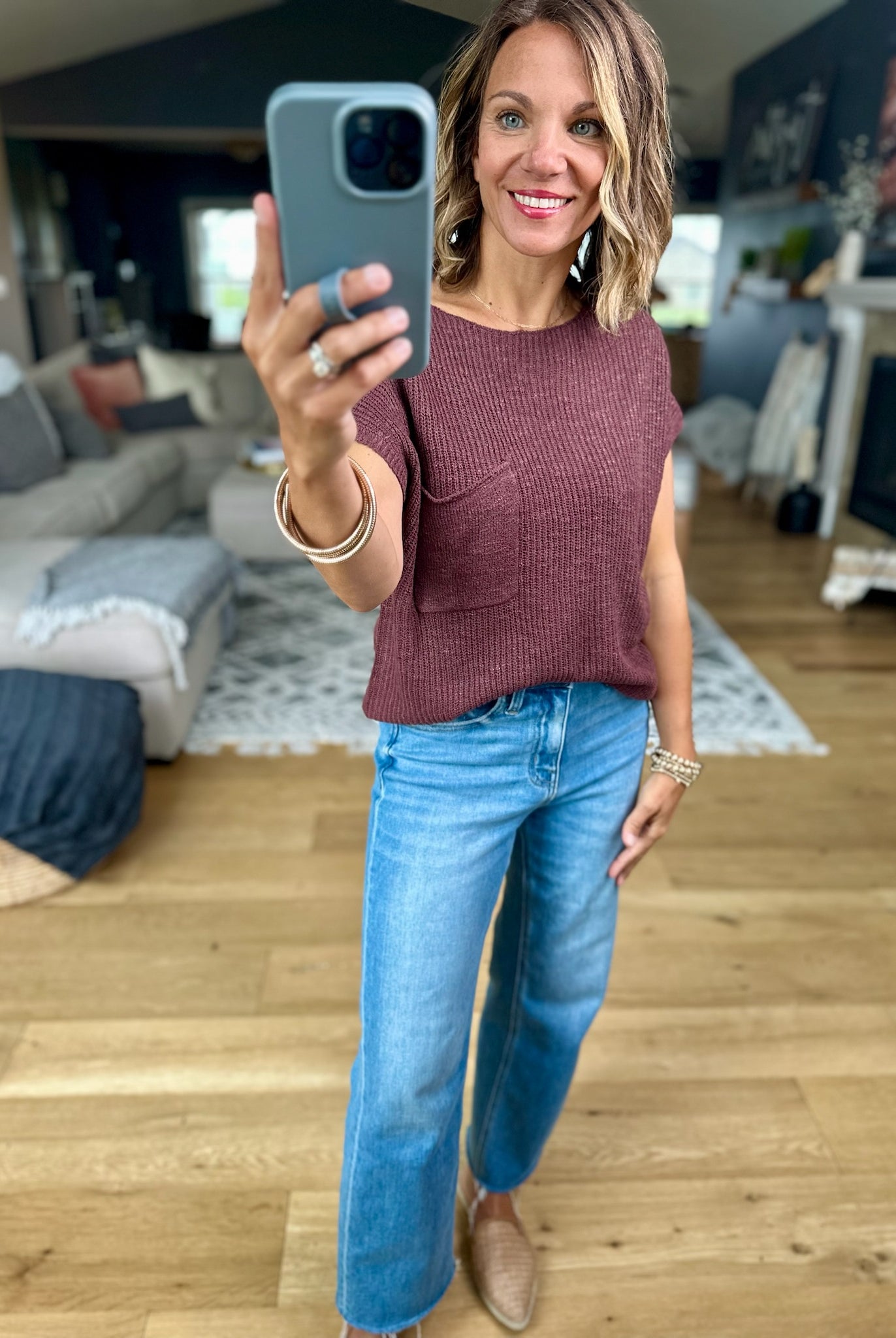 Simple Threads Pocket Knit Top-Be Cool-Anna Kaytes Boutique, Women's Fashion Boutique in Grinnell, Iowa