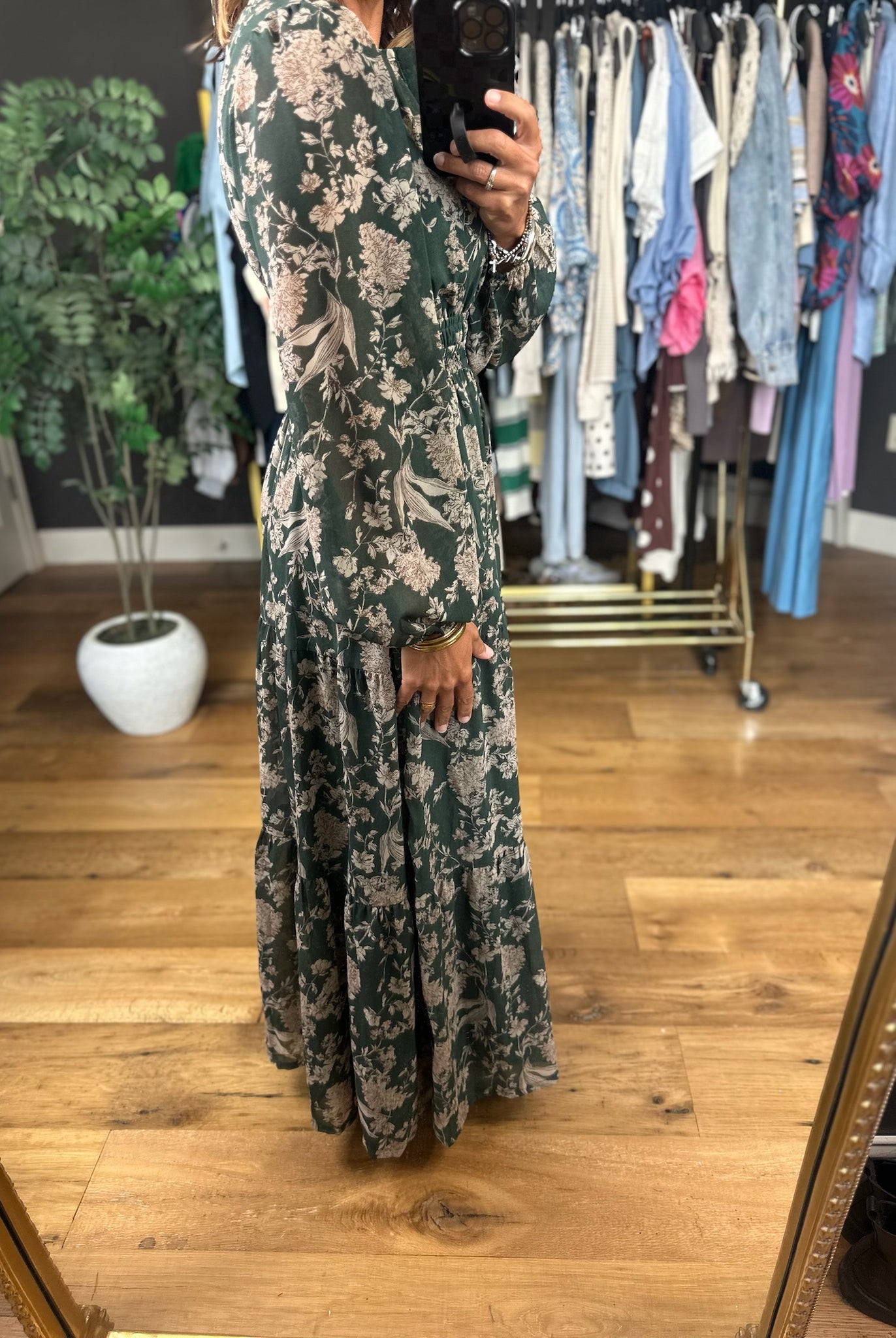 Fall Decisions Floral Dress-Dresses-She & Sky-Anna Kaytes Boutique, Women's Fashion Boutique in Grinnell, Iowa
